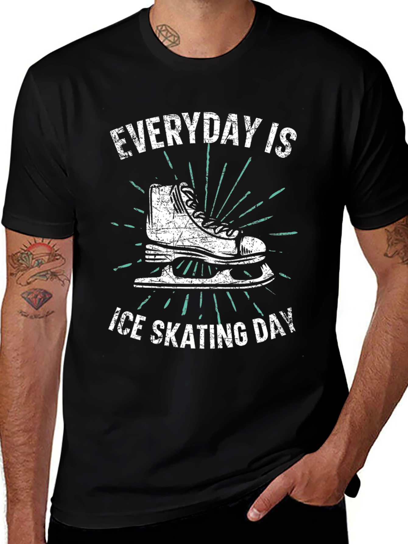 Variant 17 of Everyday is Ice Skating Day T-Shirt