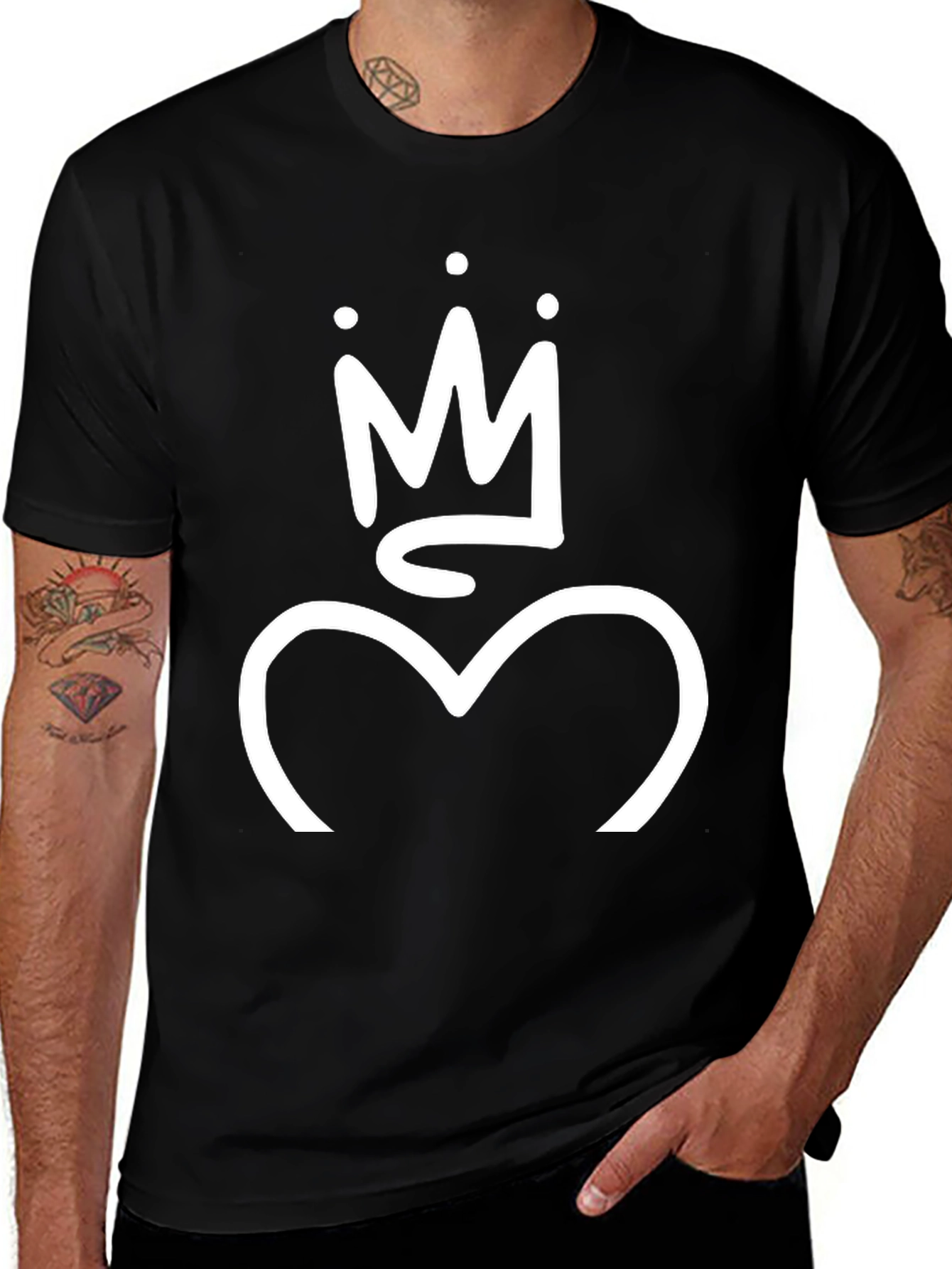 Variant 7 of Crown Heart Graphic T-Shirt