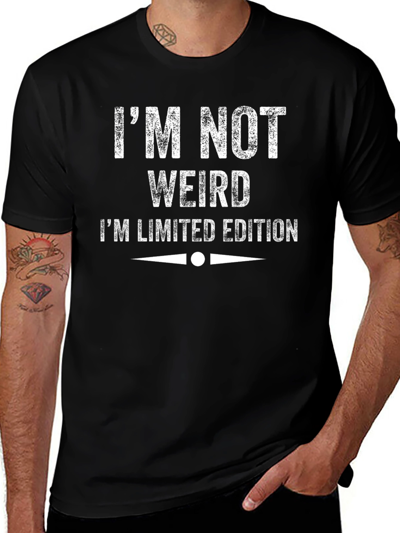 Variant 11 of Funny "I'm Not Weird" Limited Edition Black T-Shirt