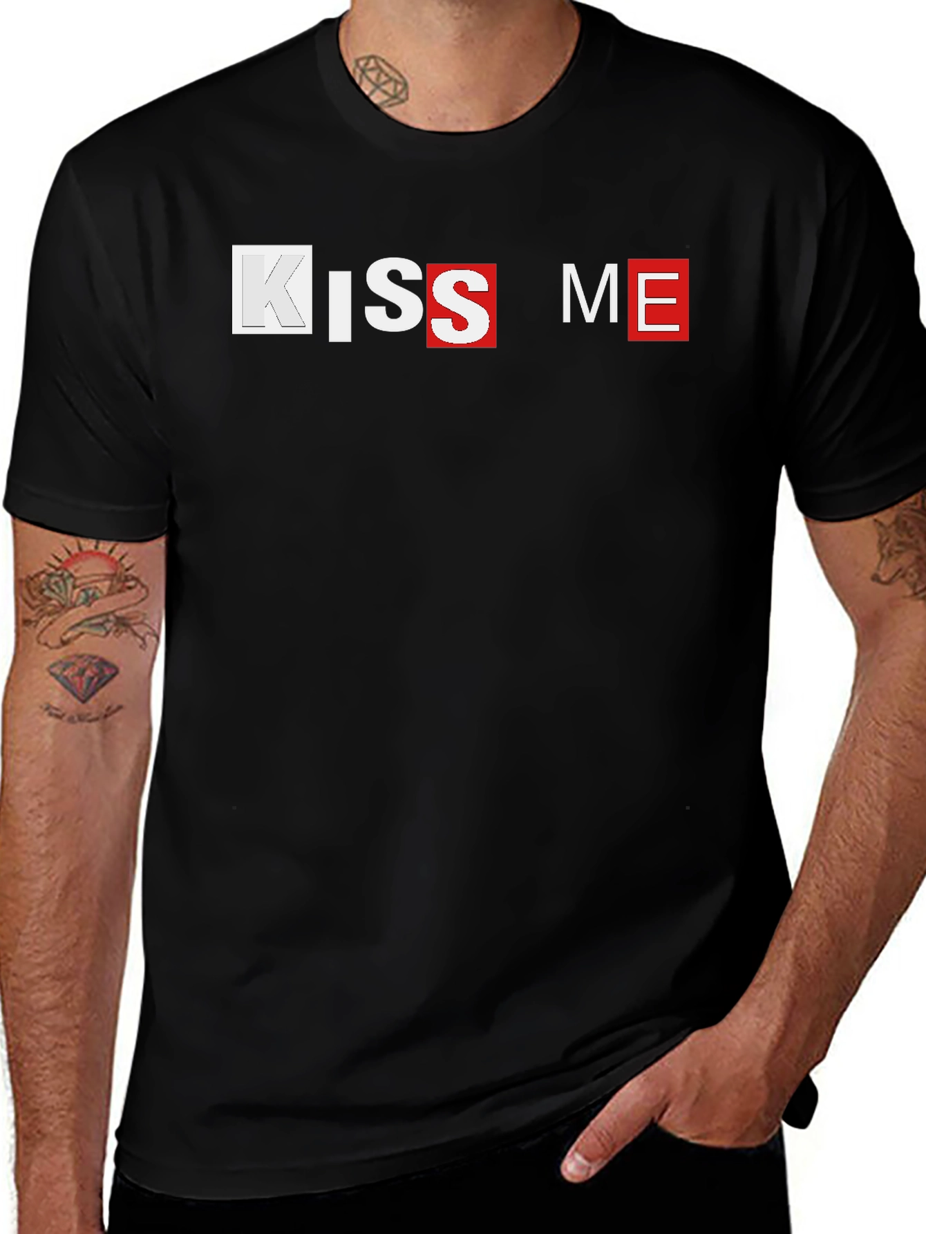 Variant 28 of Kiss Me Graphic T-Shirt - Unique Design