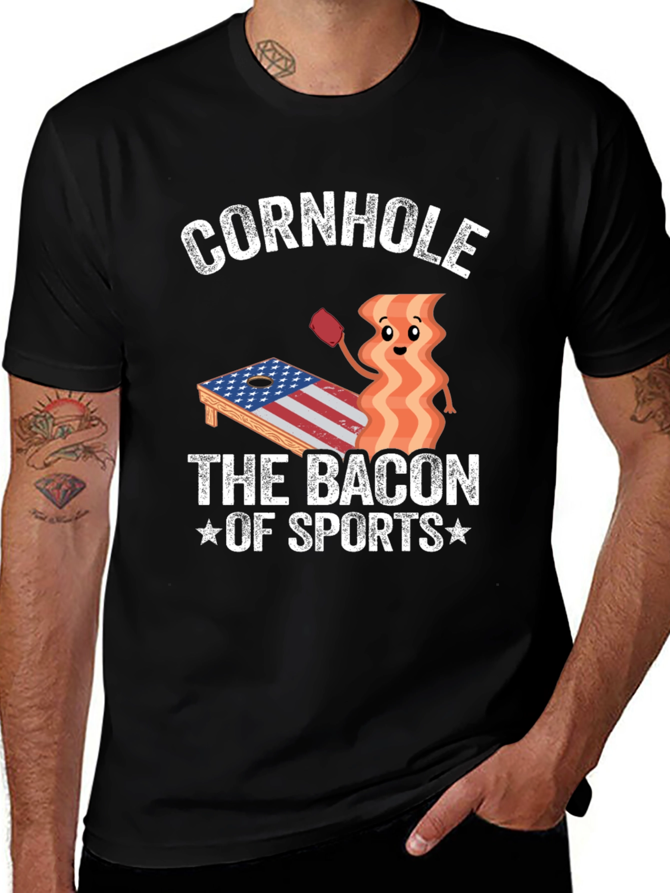 Variant 13 of Cornhole The Bacon Of Sports Graphic Tee
