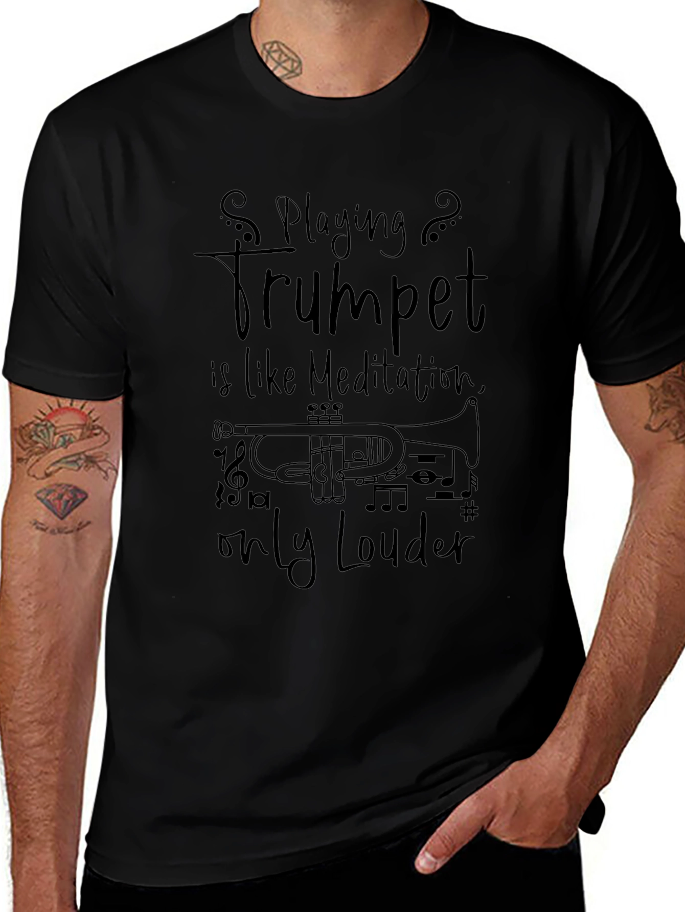 Variant 20 of Trumpet Meditation T-Shirt - Musician's Tee