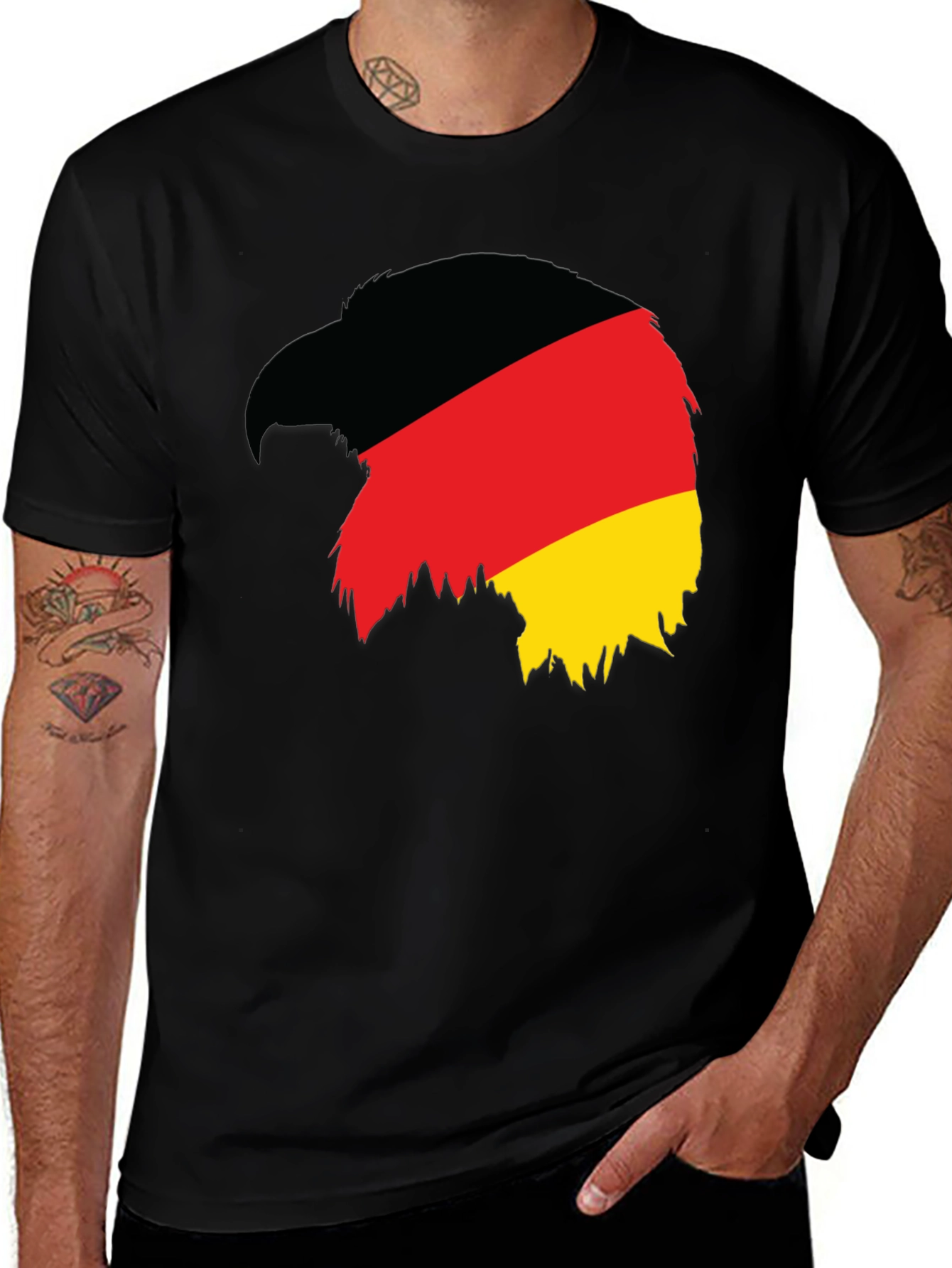 Germany Eagle Flag T-Shirt - Black