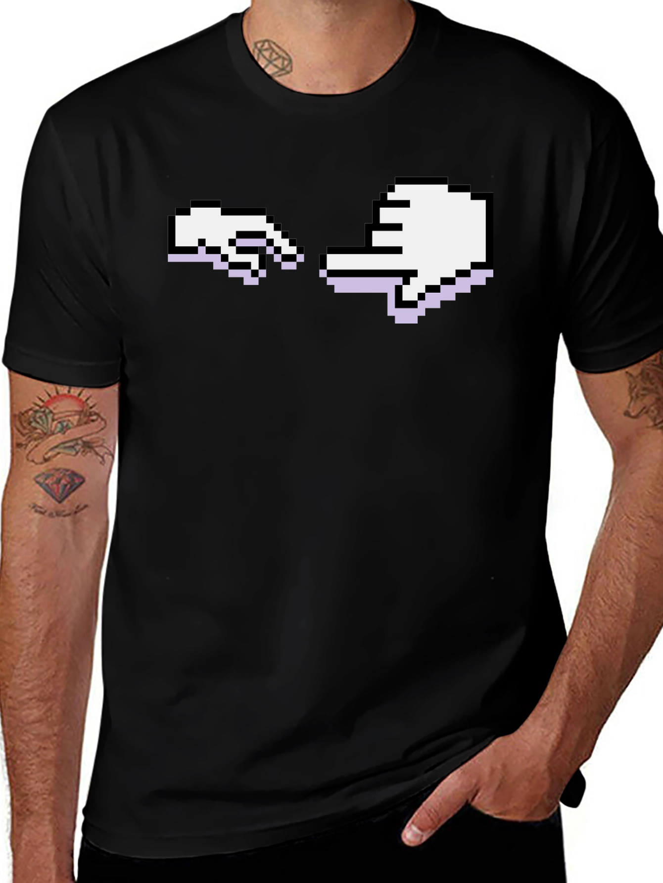 Variant 21 of Pixel Hand Creation T-Shirt - Retro Gaming Tee