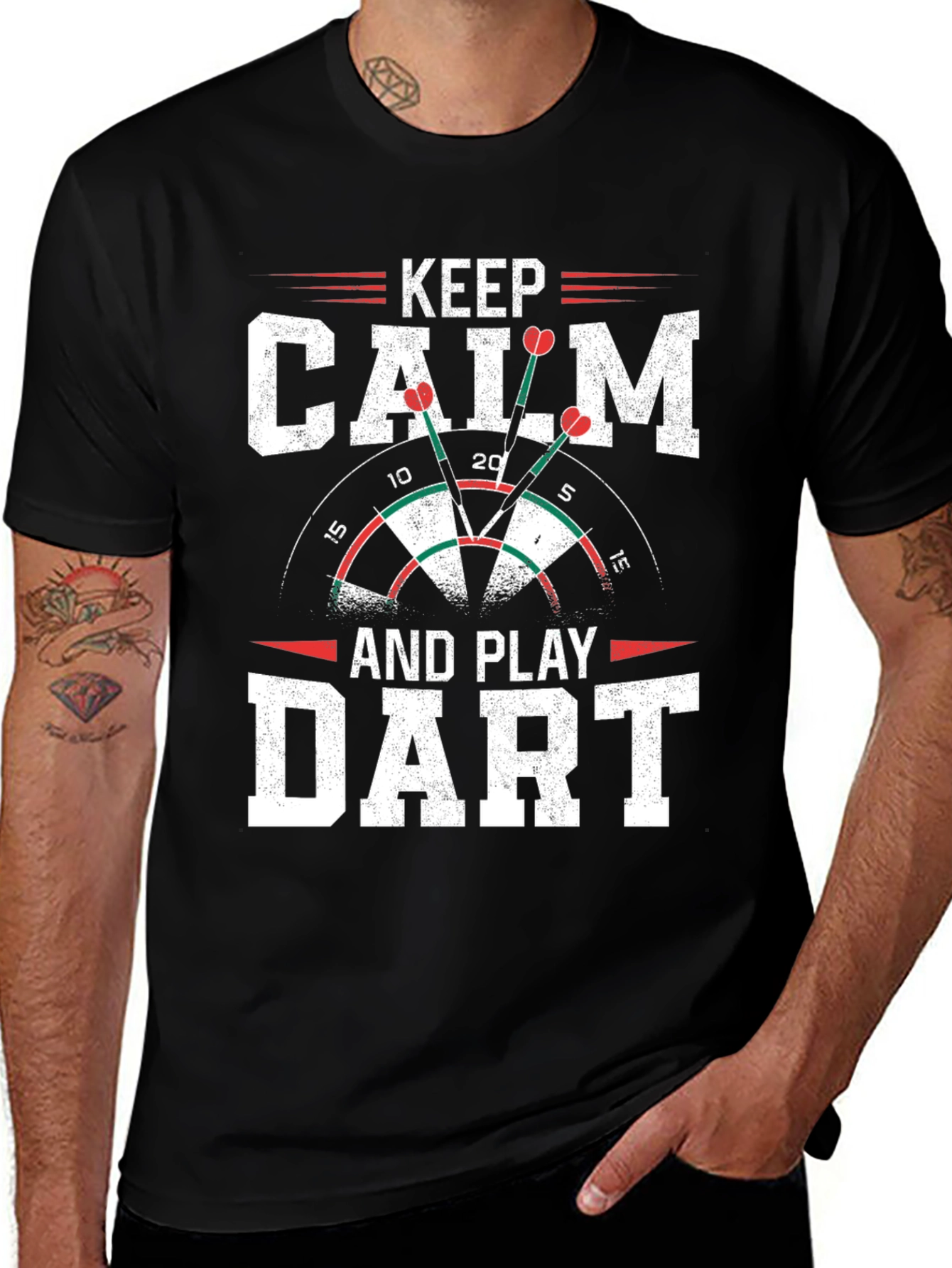 Variant 9 of Keep Calm and Play Dart Graphic T-Shirt