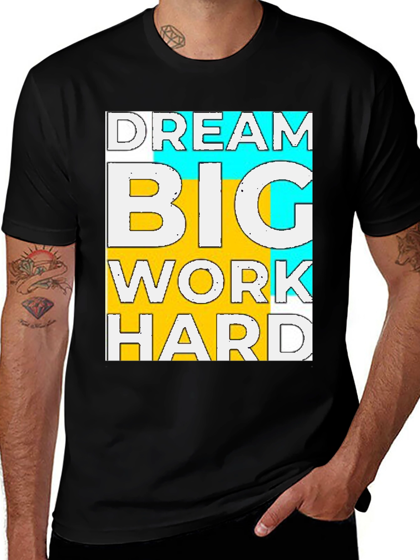 Variant 25 of Dream Big Work Hard Graphic T-Shirt