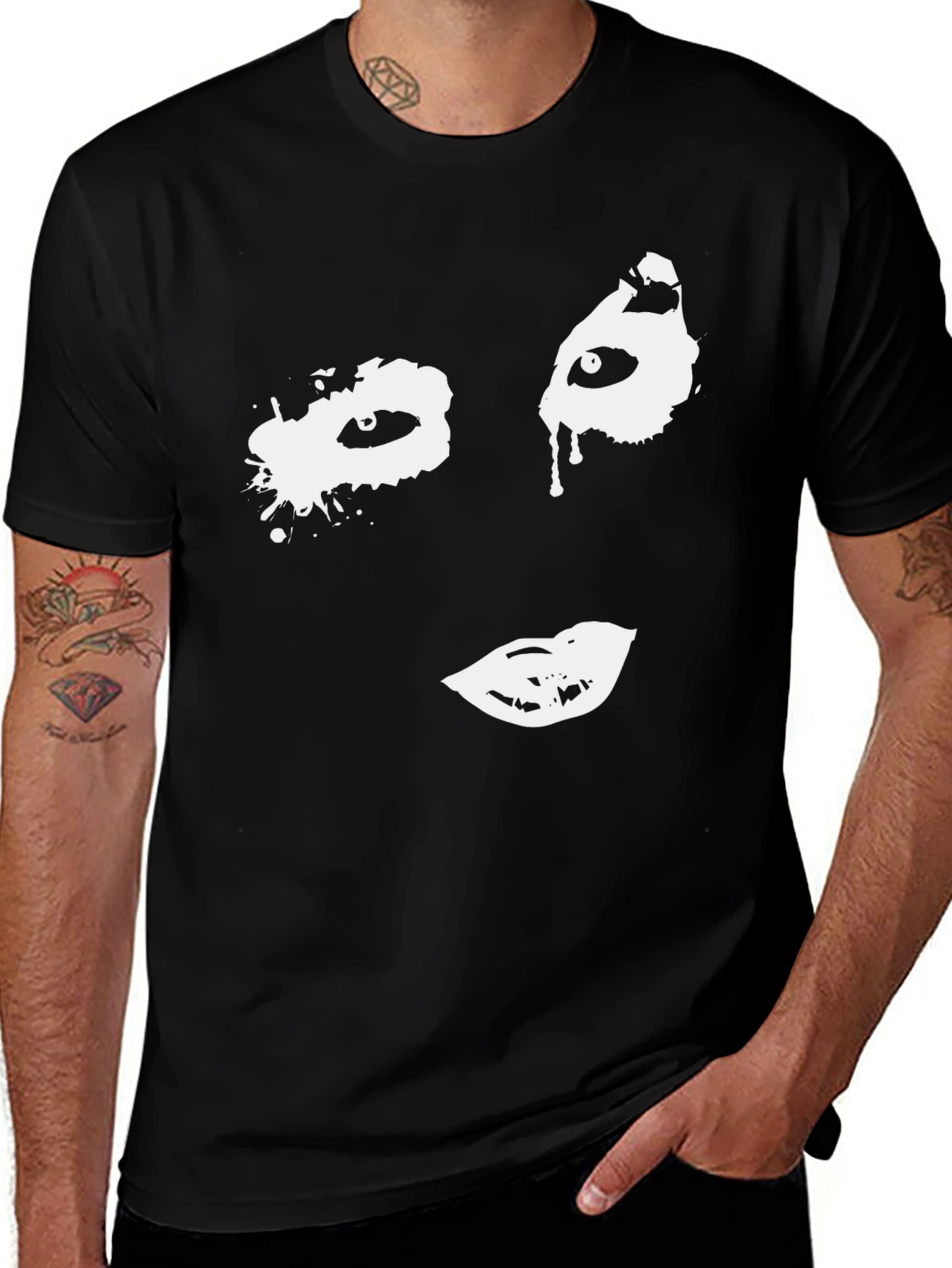 Variant 24 of Abstract Face Graphic T-Shirt