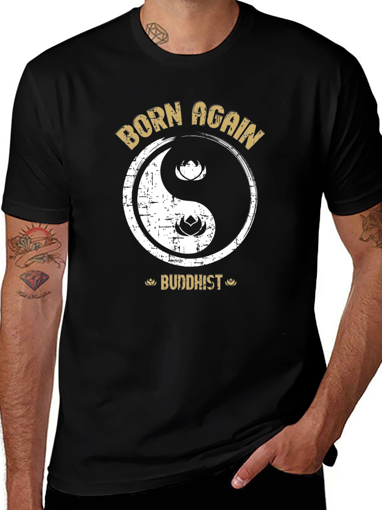 Born Again Buddhist Yin Yang T-Shirt - Spiritual Tee