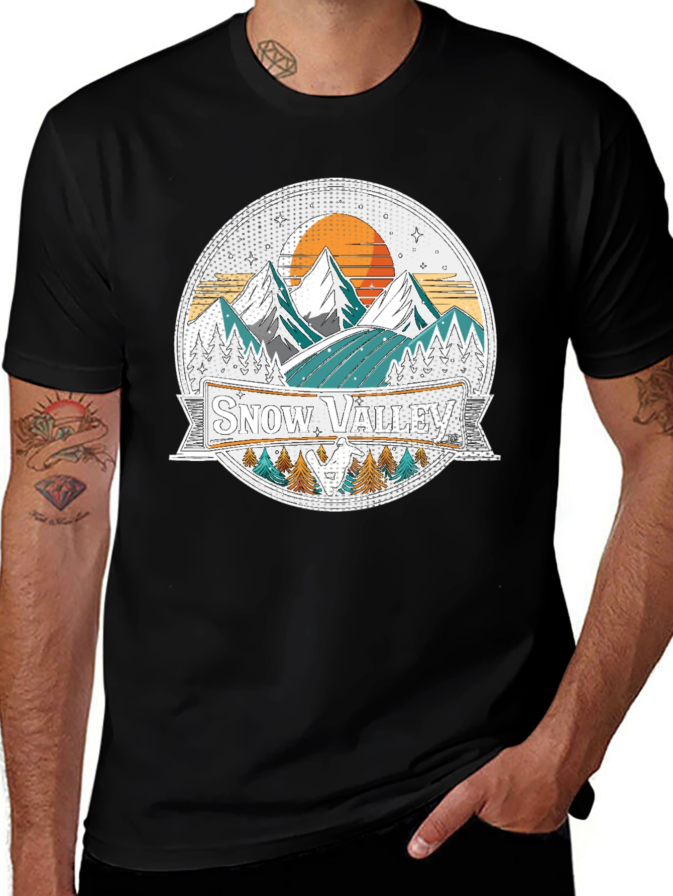 Variant 30 of Snow Valley Graphic Tee - Mountain Adventure