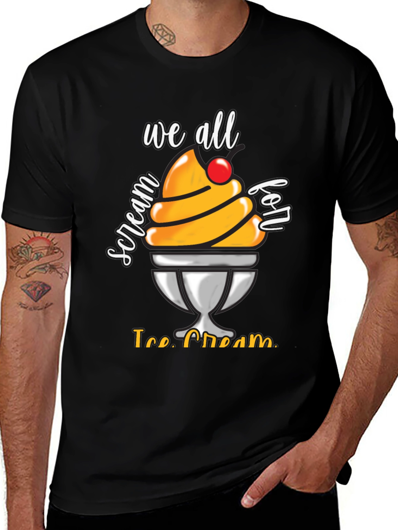 Variant 9 of Ice Cream Lover Tee - We All Scream for Ice Cream!