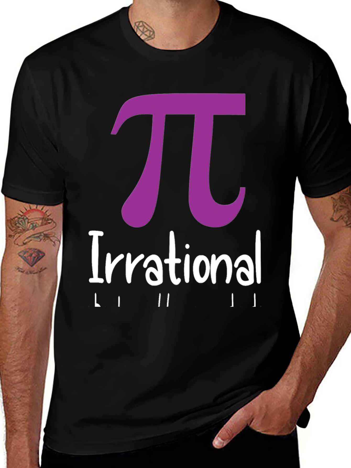 Irrational Pi T-Shirt - Black Math Humor Tee