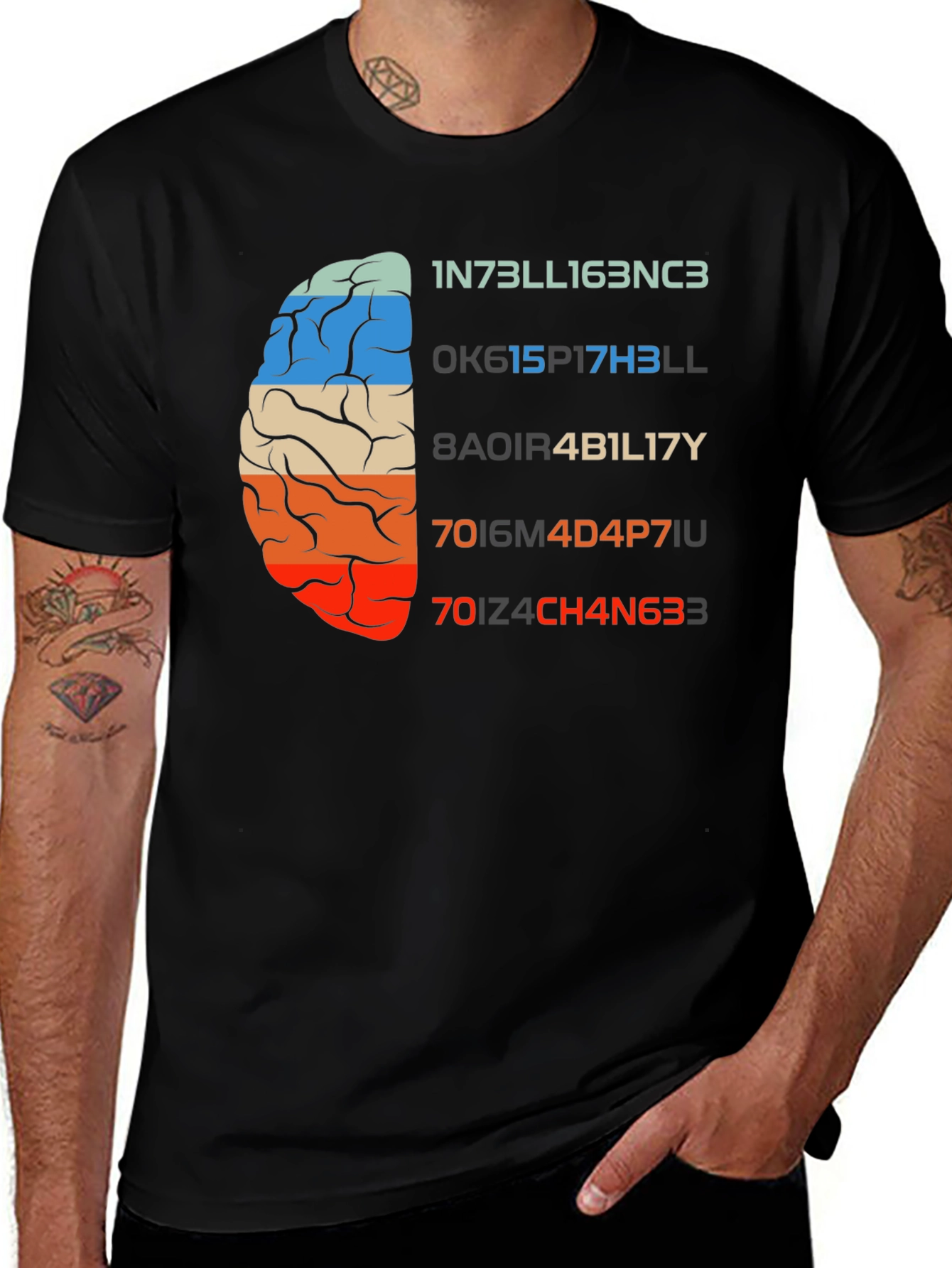 Variant 18 of Brain Teaser Graphic T-Shirt - Clever Geeky Design