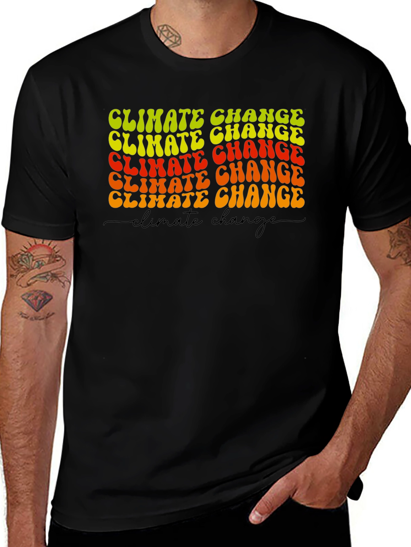 Variant 5 of Climate Change Retro Graphic Tee