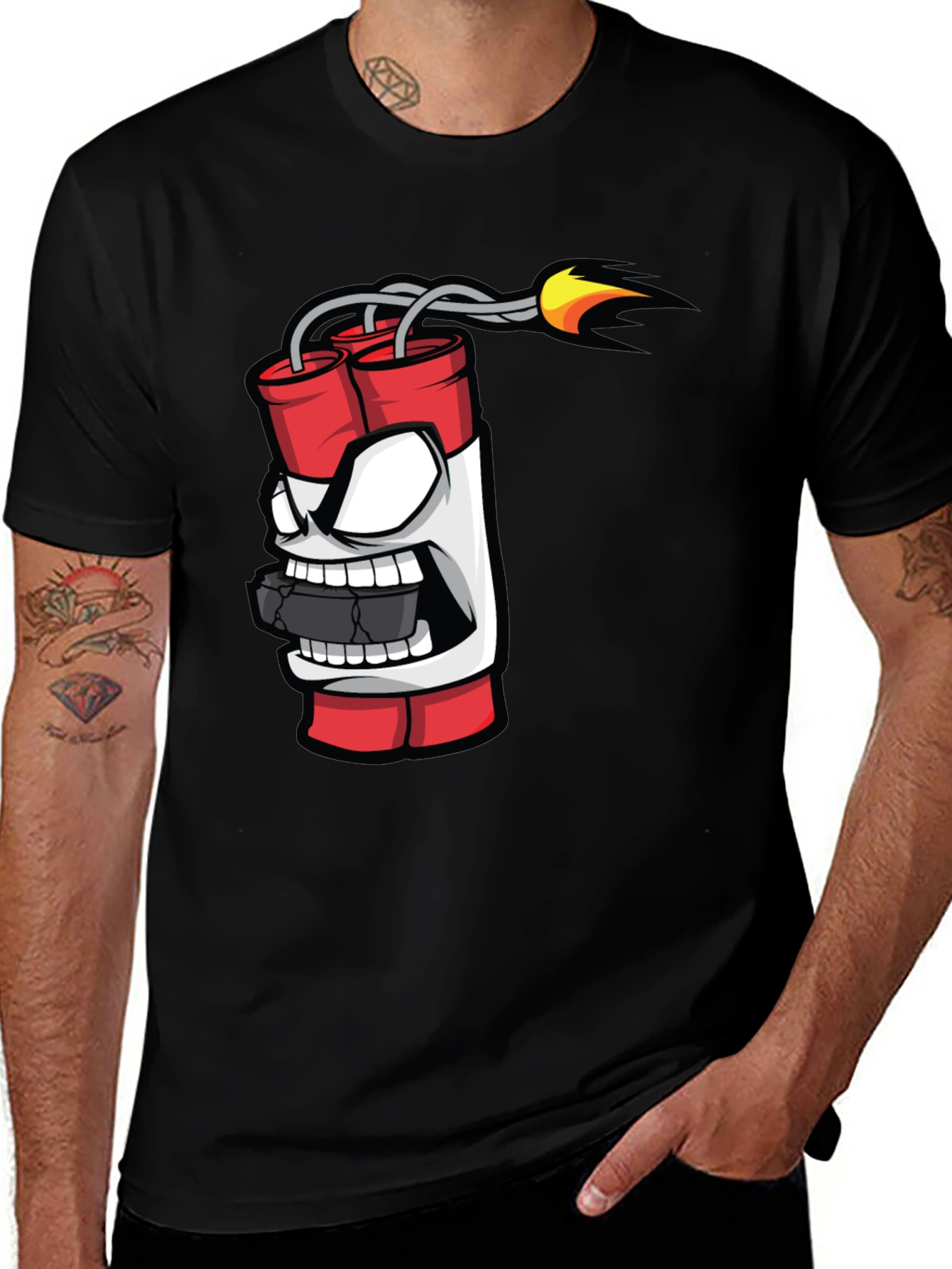 Variant 3 of Dynamite Cartoon Graphic Tee - Explosive Style!