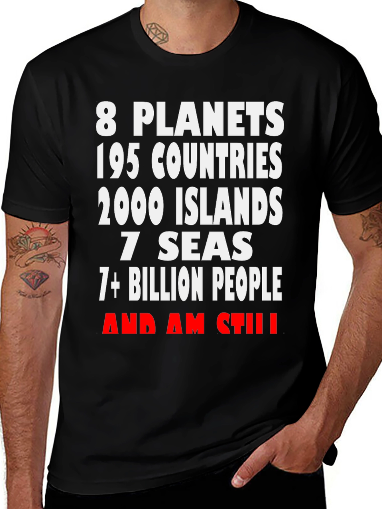 Variant 8 of 8 Planets T-Shirt: Still Not Dead Earth Geography Tee