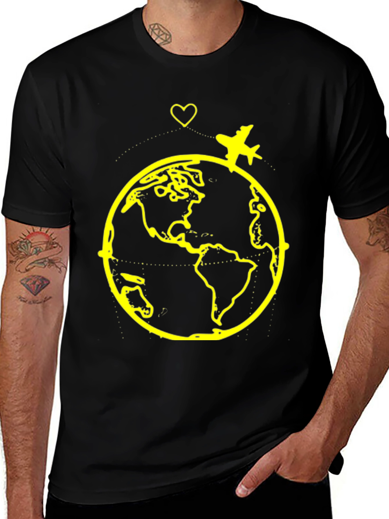 Variant 2 of Travel the World Graphic Tee - Black
