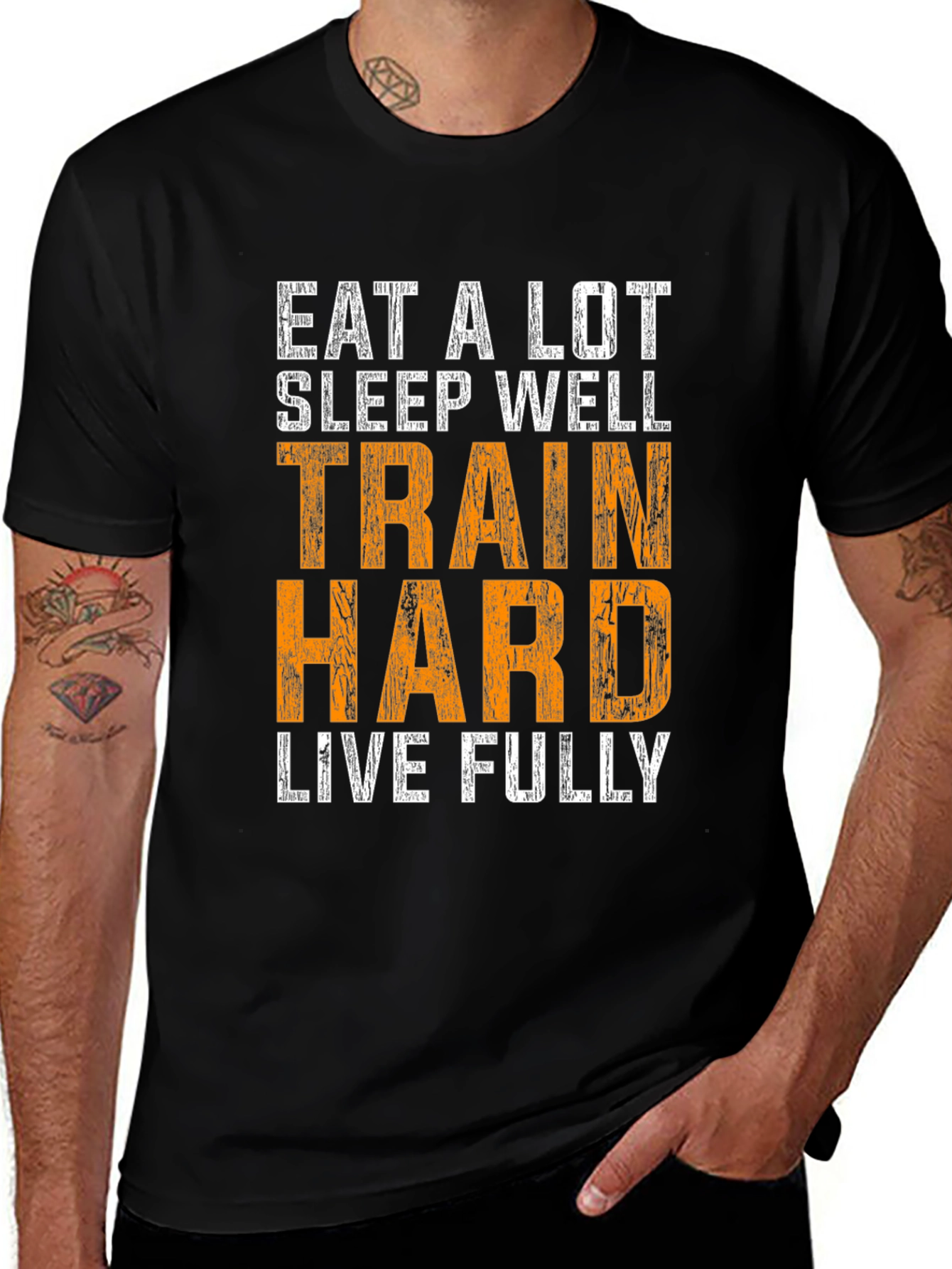 Variant 30 of Train Hard Men's Graphic T-Shirt