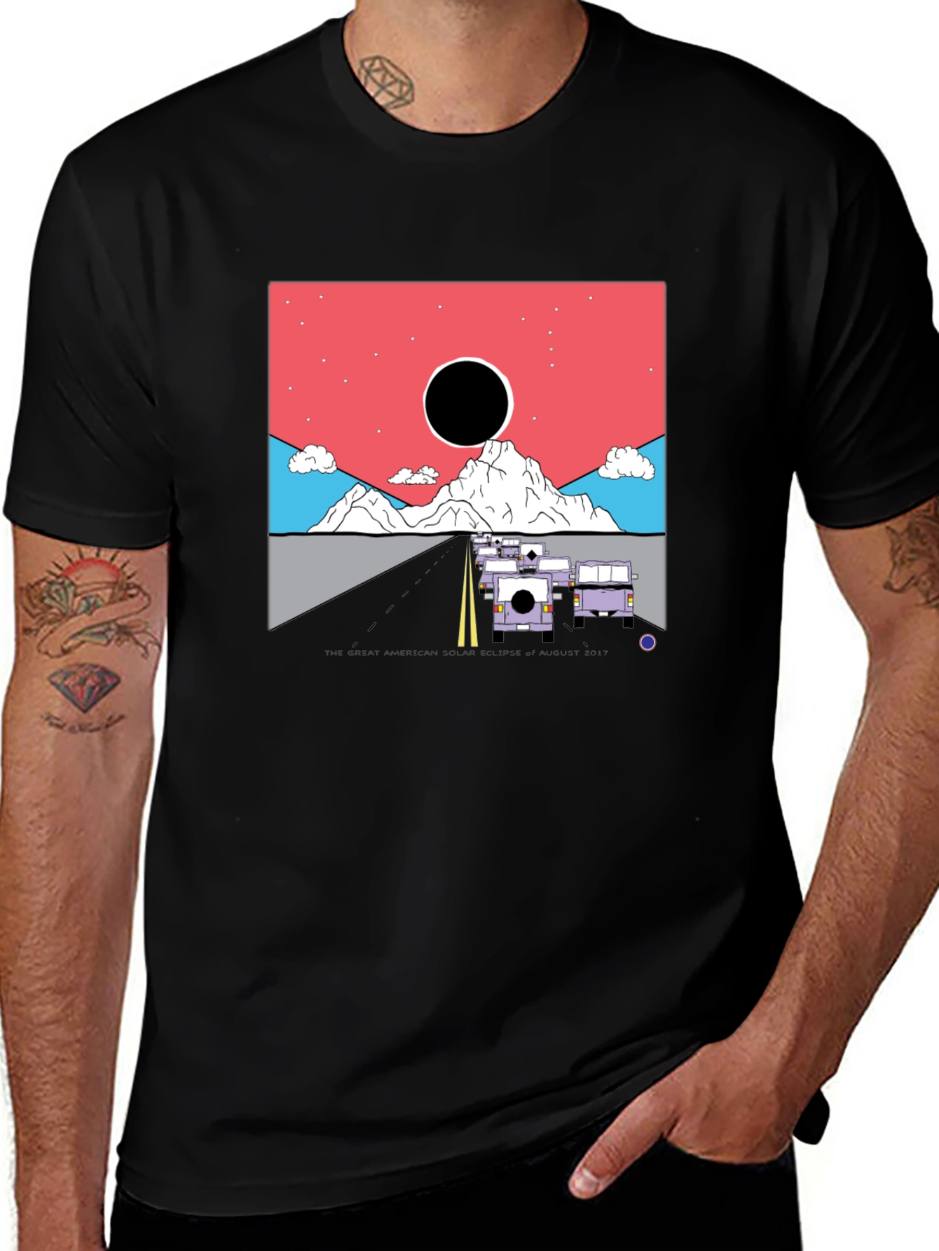 Variant 20 of Eclipse Mountain Road Trip T-Shirt