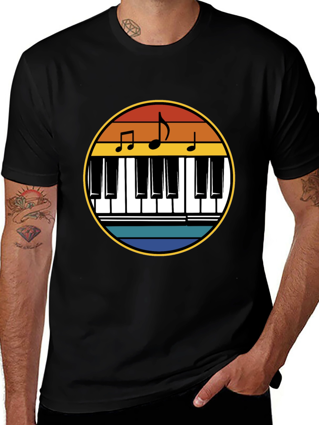 Variant 9 of Retro Piano Music T-Shirt
