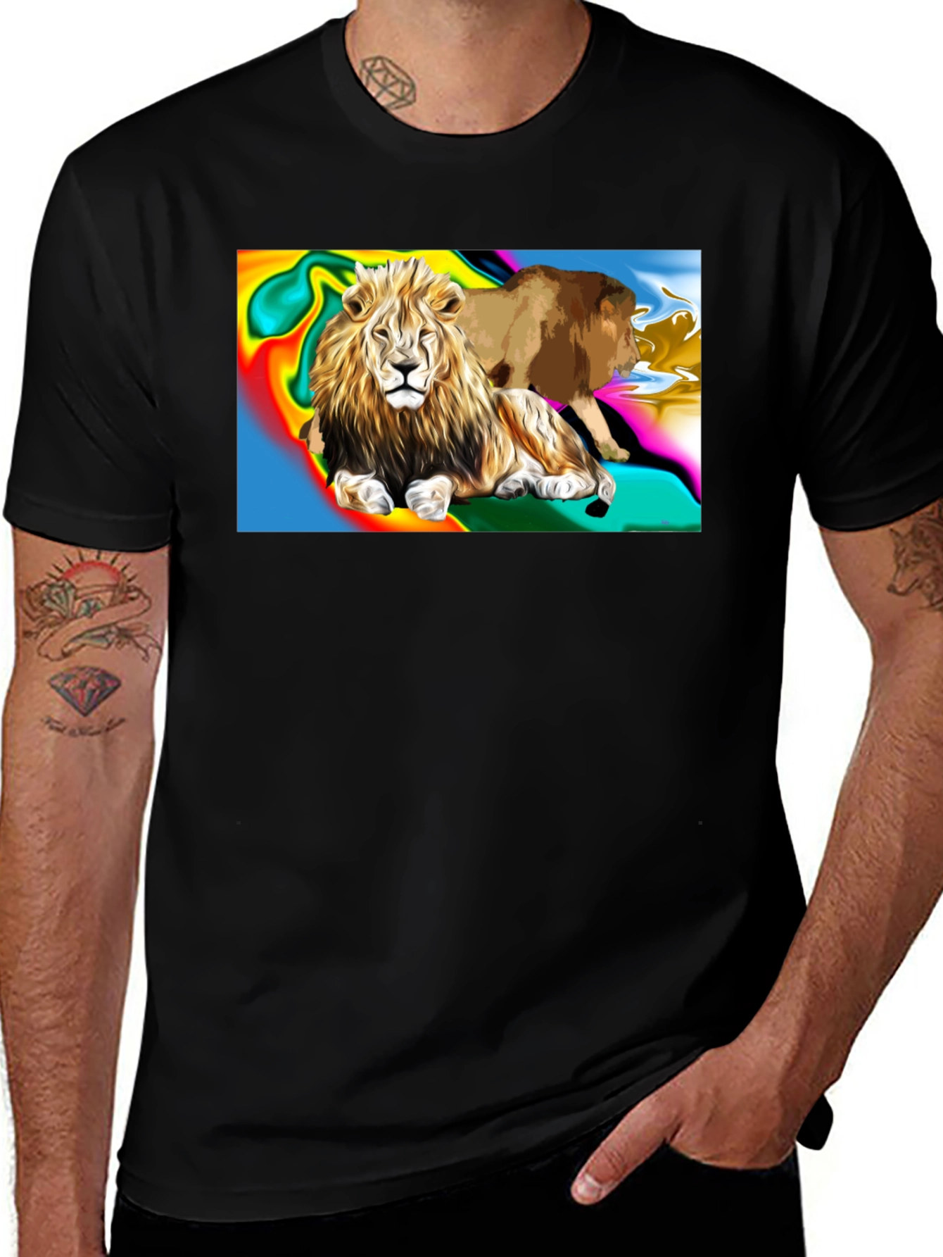 Variant 12 of Lion Graphic T-Shirt - Bold Animal Print Tee