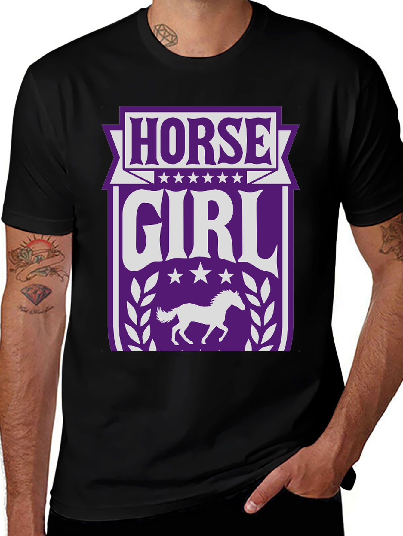 Variant 28 of Horse Girl Graphic Tee - Equestrian T-Shirt