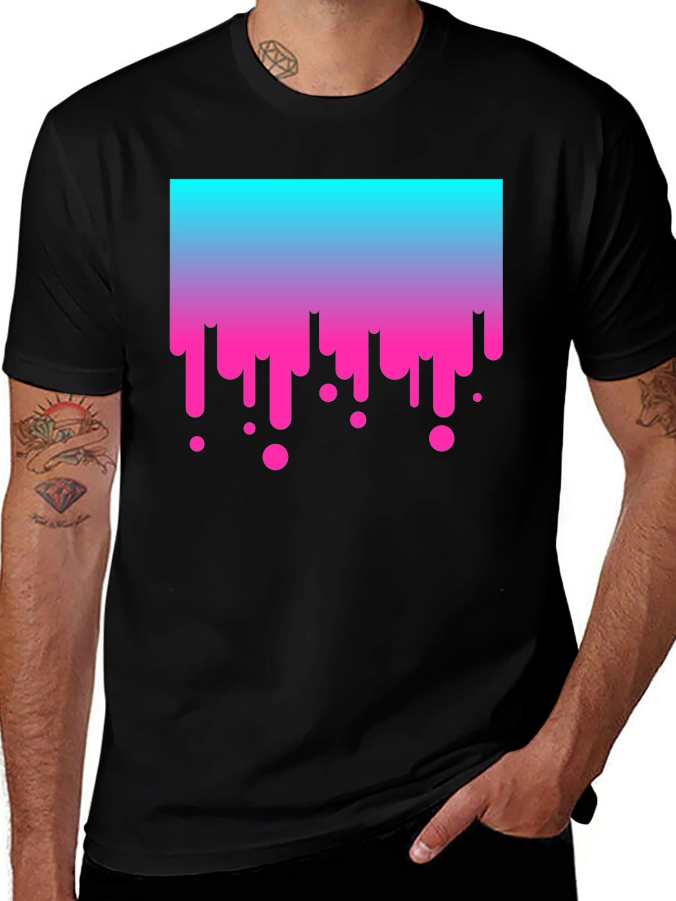 Variant 30 of Gradient Drip Graphic Tee - Modern Streetwear