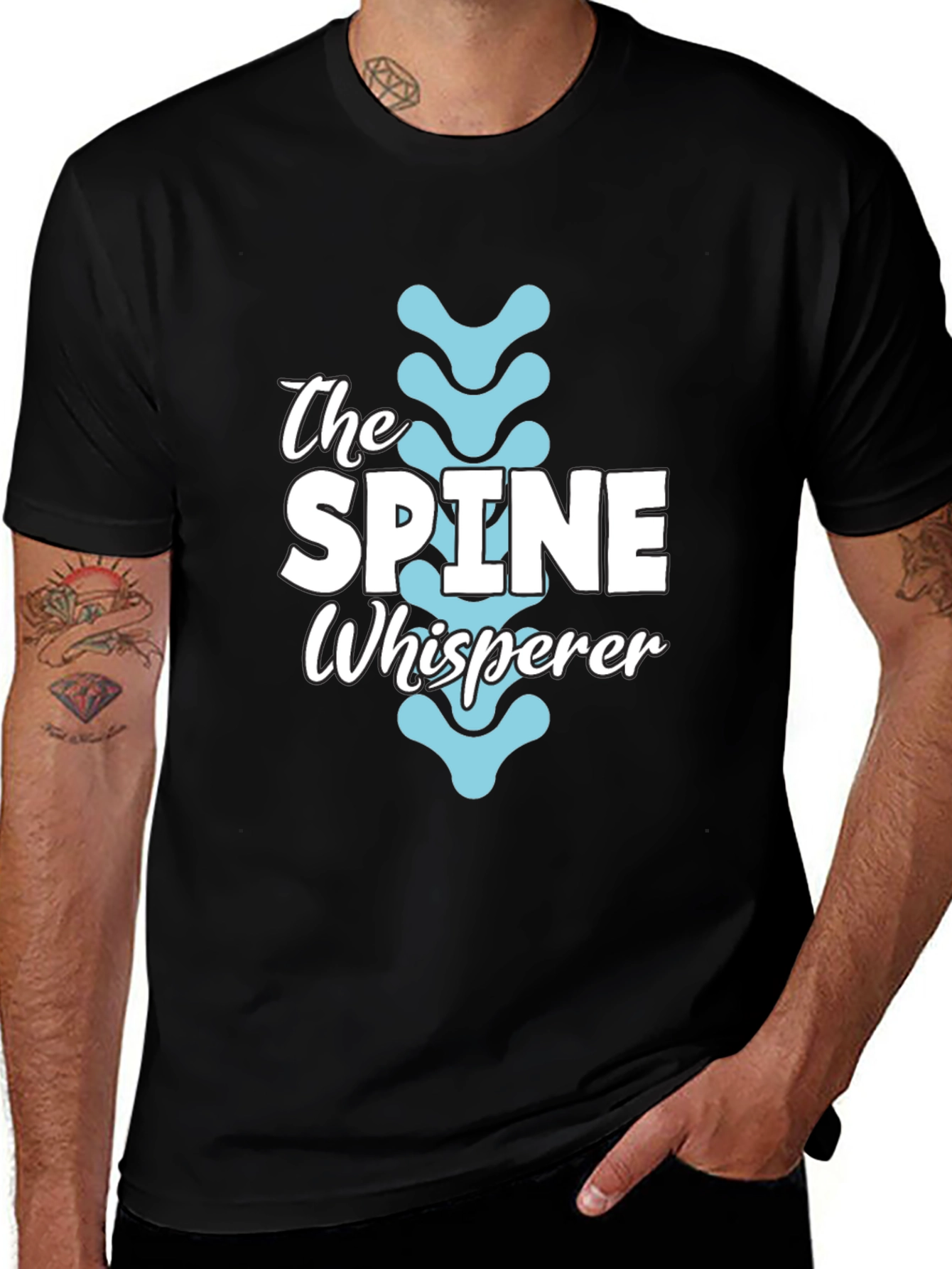 Variant 5 of The Spine Whisperer Graphic T-Shirt - Black