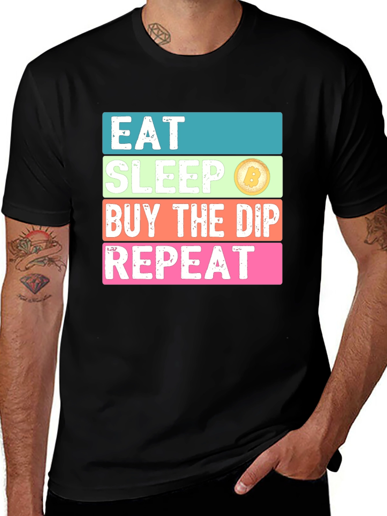 Variant 26 of Eat Sleep Buy the Dip Repeat T-Shirt