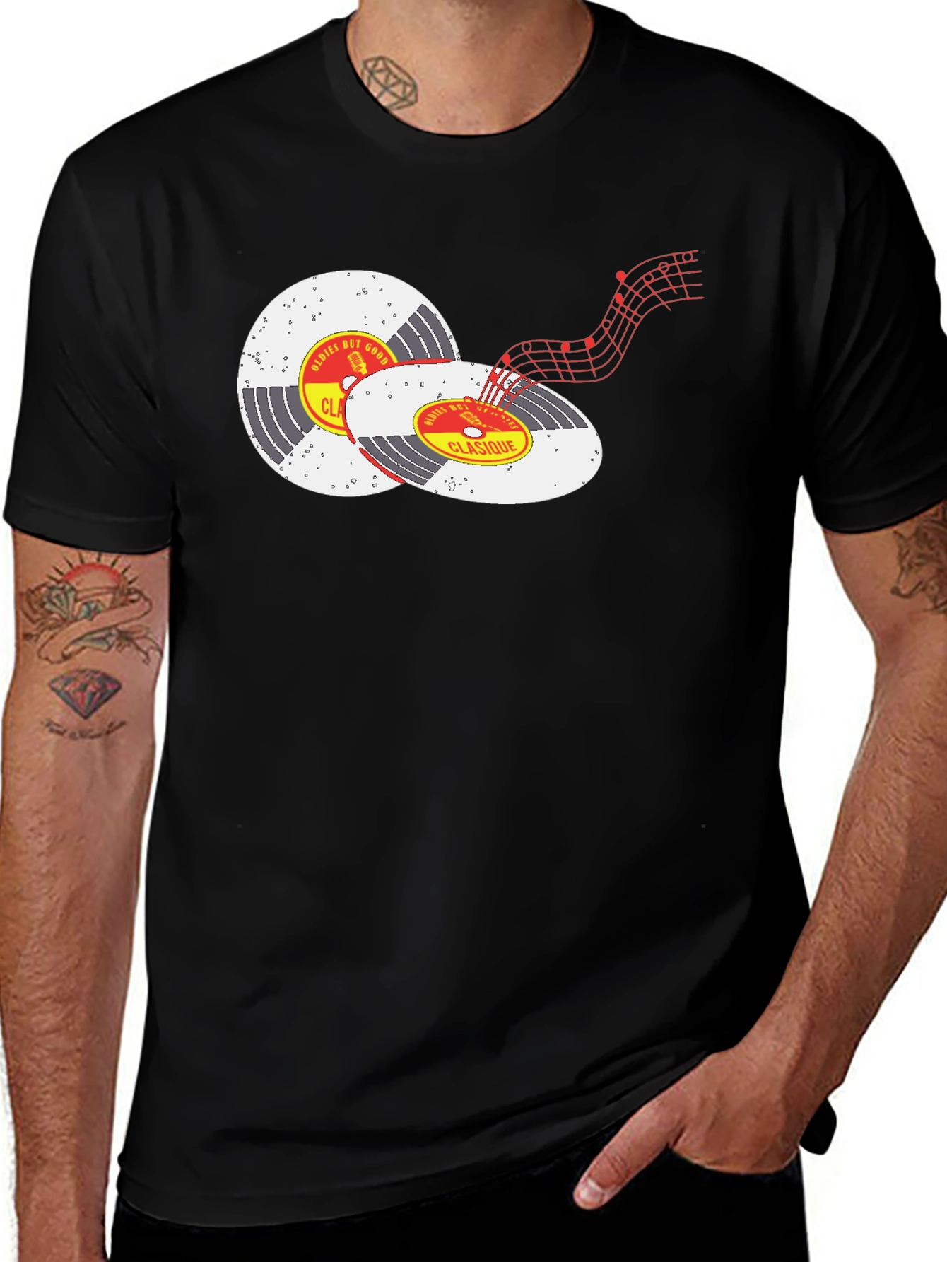 Variant 7 of Classic Vinyl Record Music T-Shirt