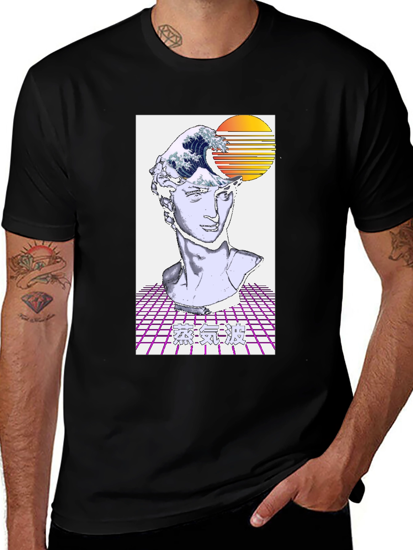 Variant 18 of Vaporwave Statue Graphic Tee