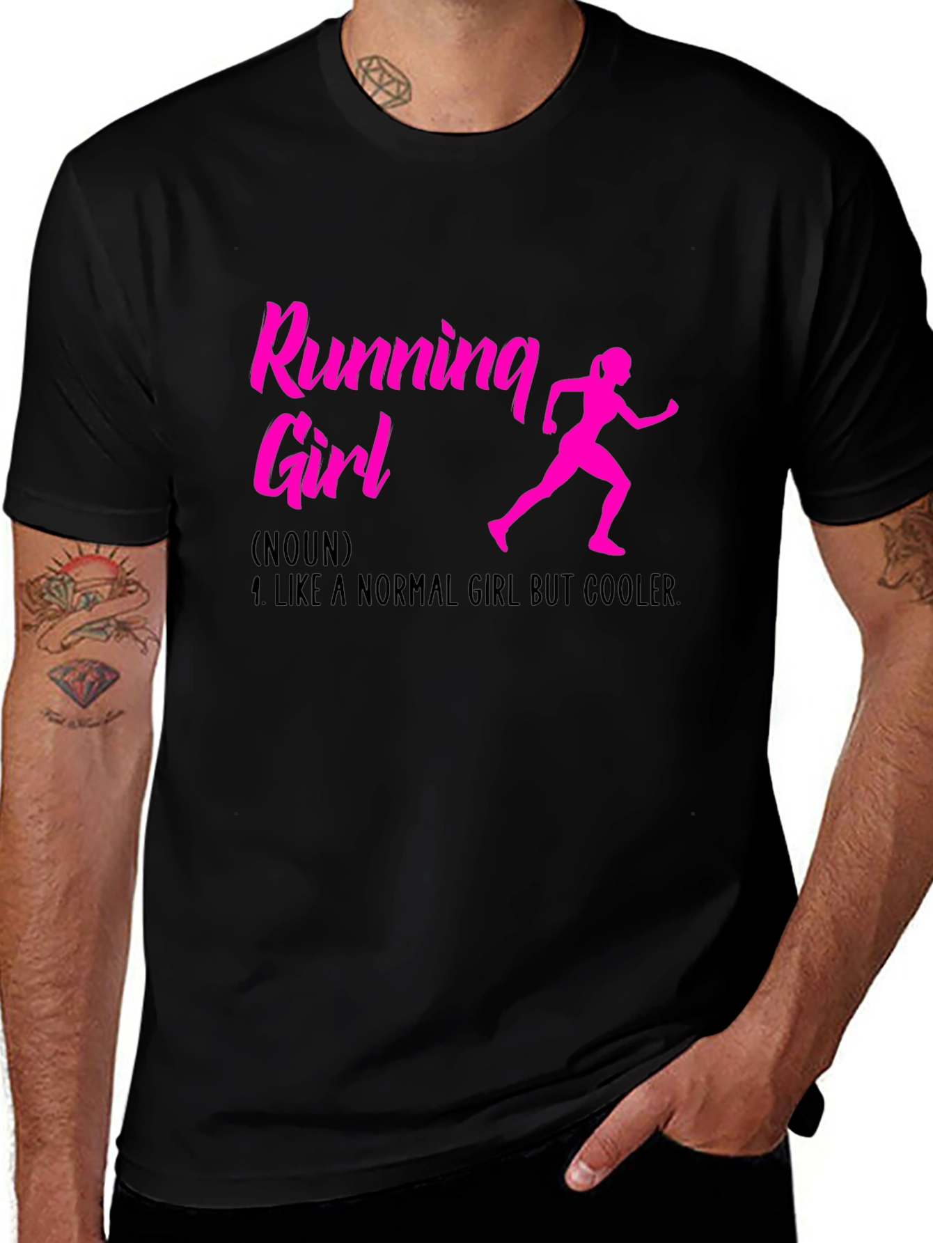 Variant 24 of Running Girl T-Shirt: Normal Girl, But Cooler!