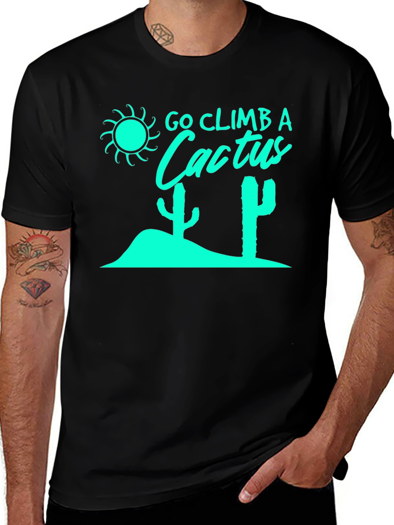 Variant 19 of Go Climb a Cactus Graphic Tee