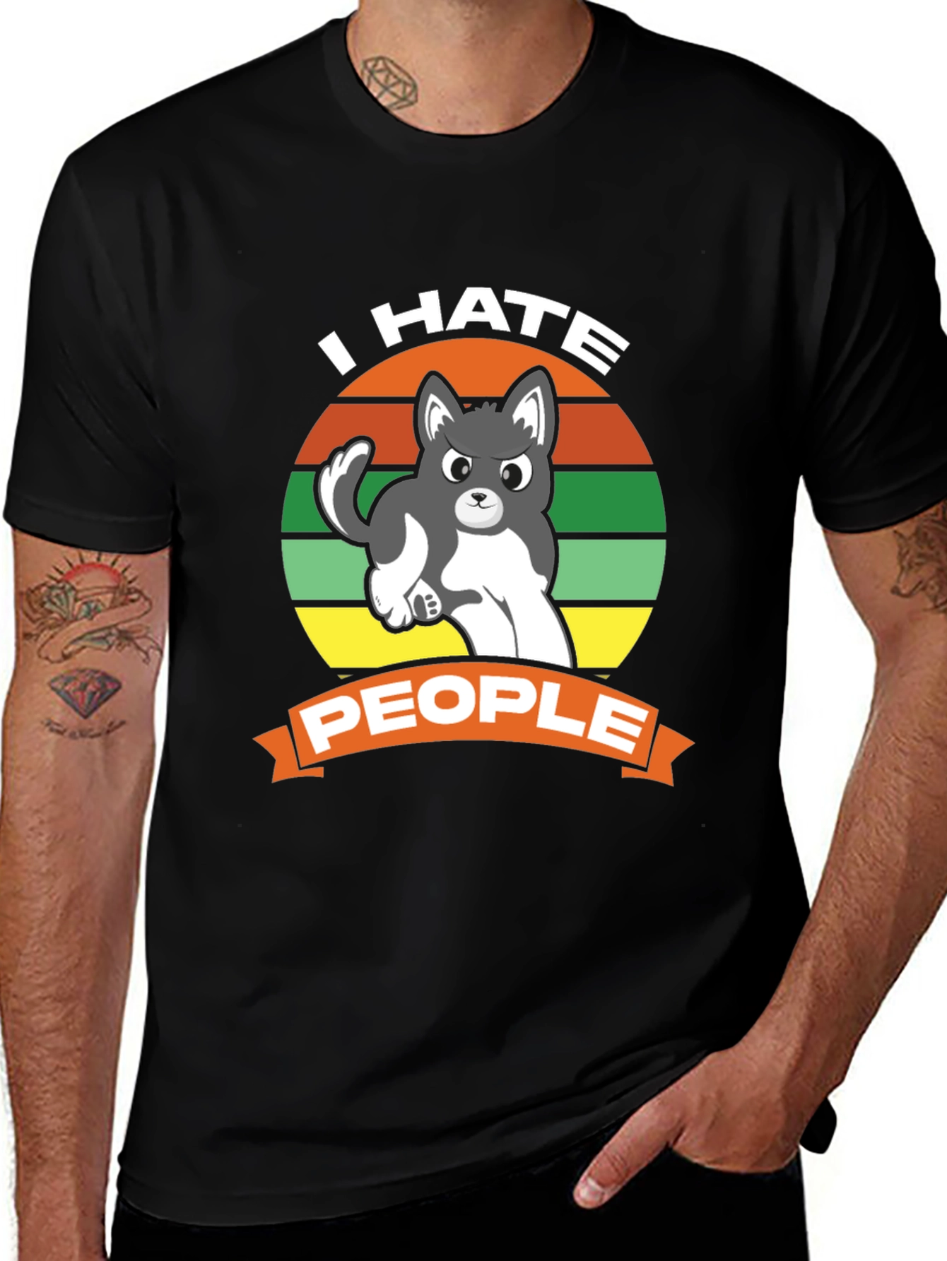 Variant 7 of I Hate People Dog T-Shirt