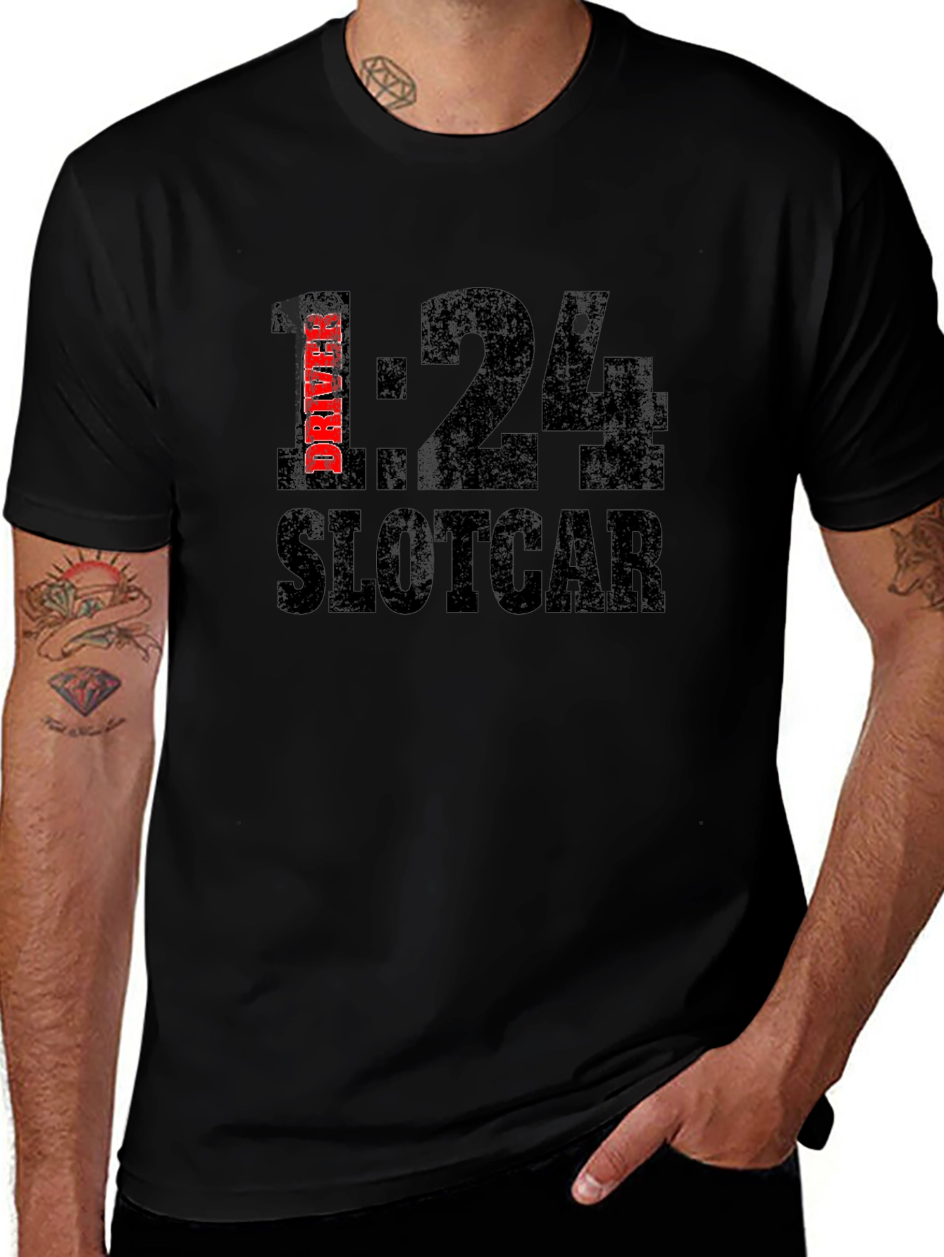 Variant 30 of 1:24 Slot Car Driver Black T-Shirt