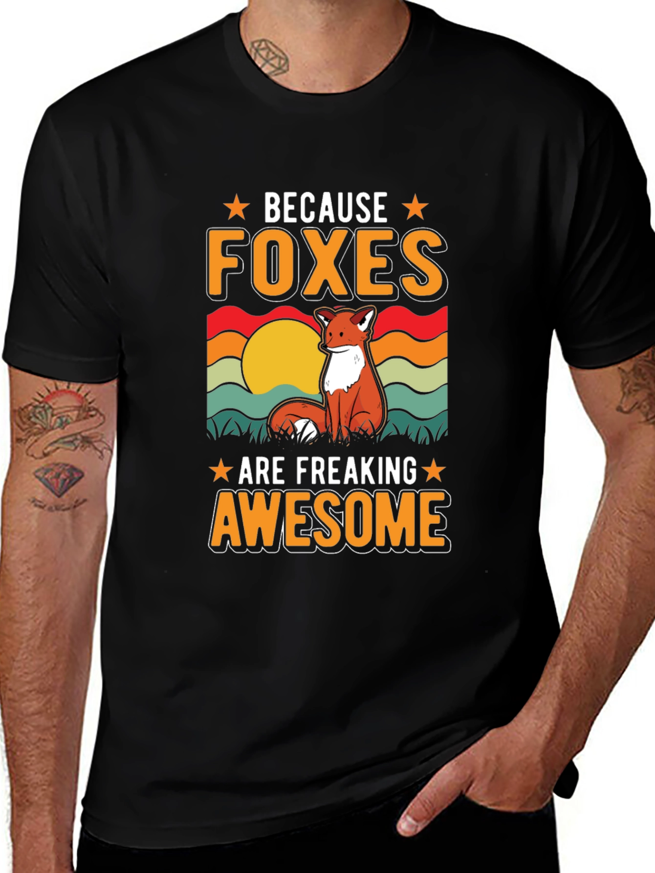 Variant 9 of Foxes Are Awesome Graphic T-Shirt