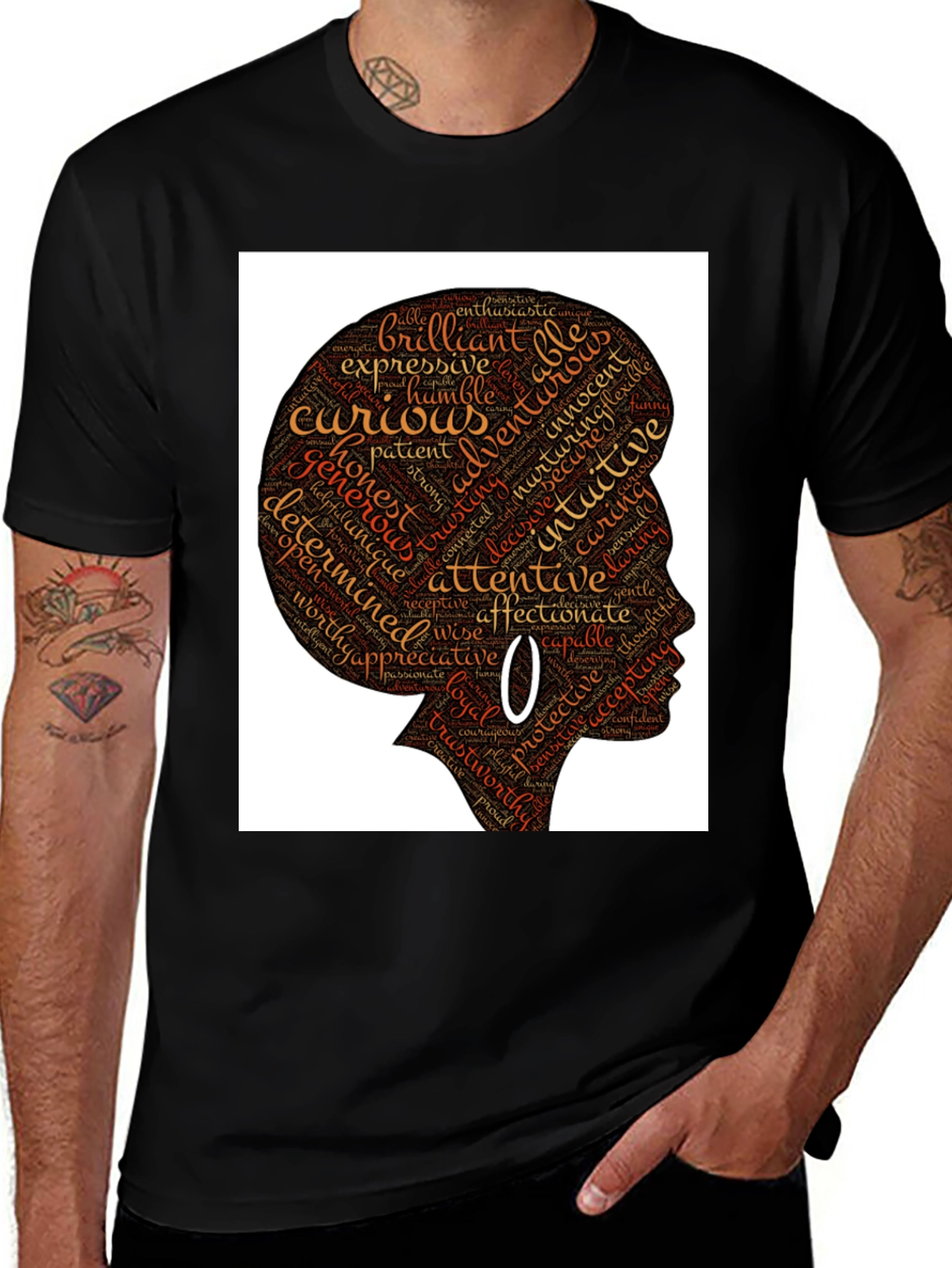 Variant 3 of Empowered Woman Word Art T-Shirt