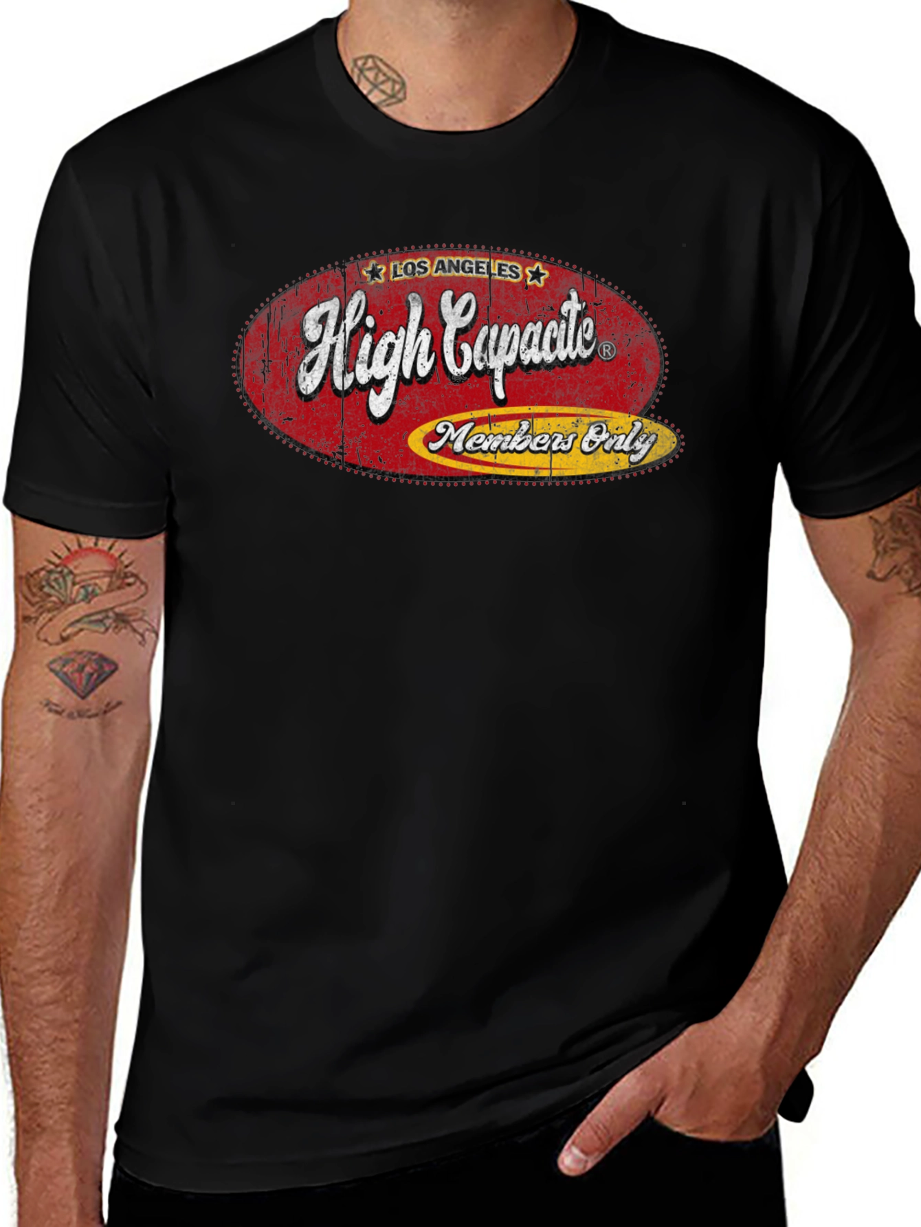 Variant 12 of High Capacity Members Only Black T-Shirt