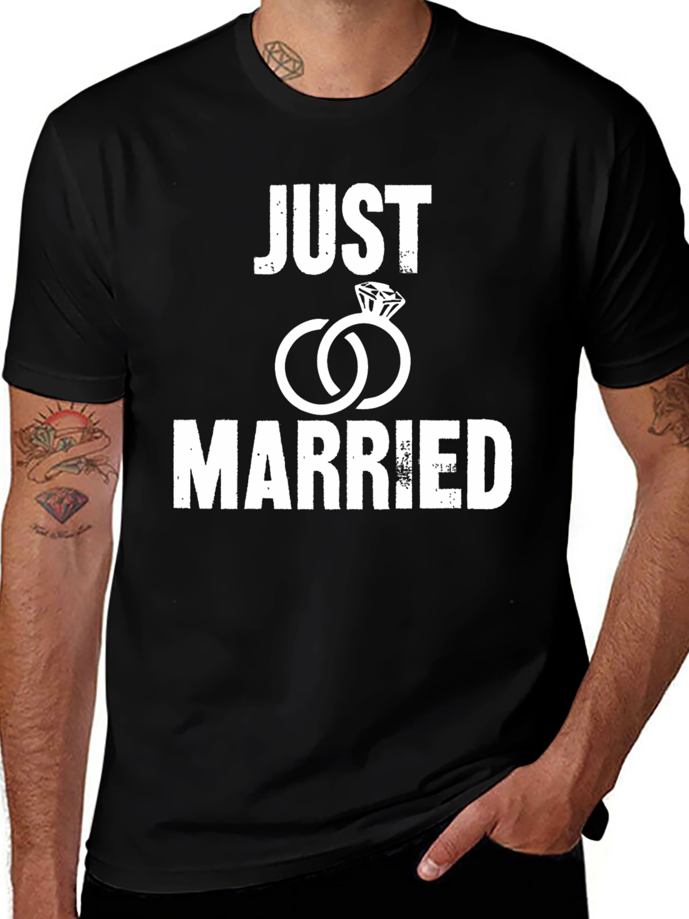 Just Married T-Shirt: Newlywed Couple Gift