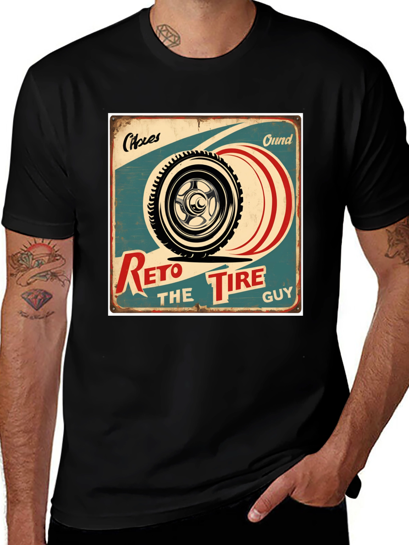 Variant 14 of Retro Tire Guy Graphic T-Shirt