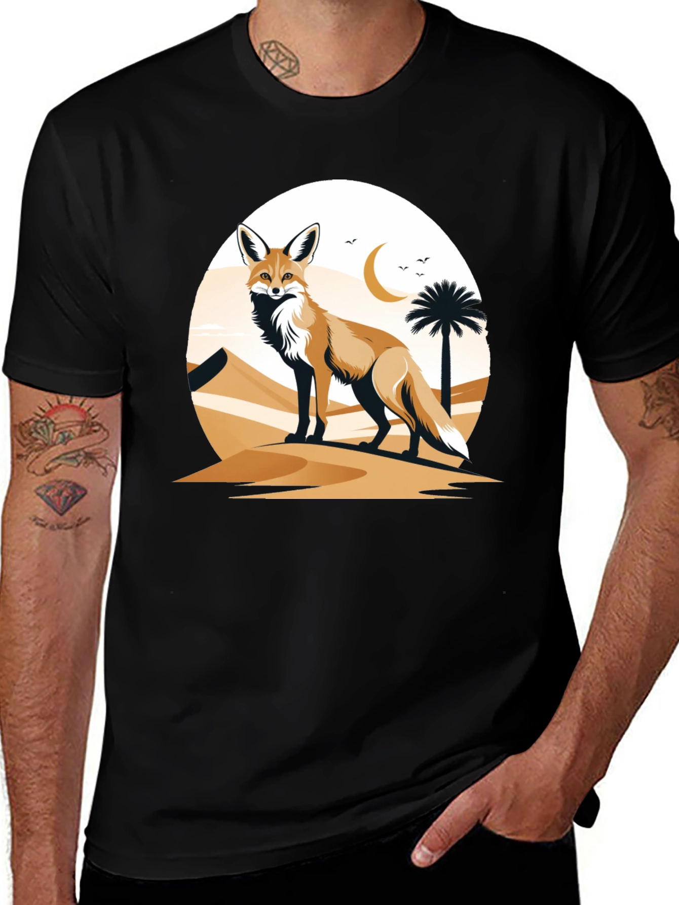 Desert Fox Graphic T-Shirt - Unique Design