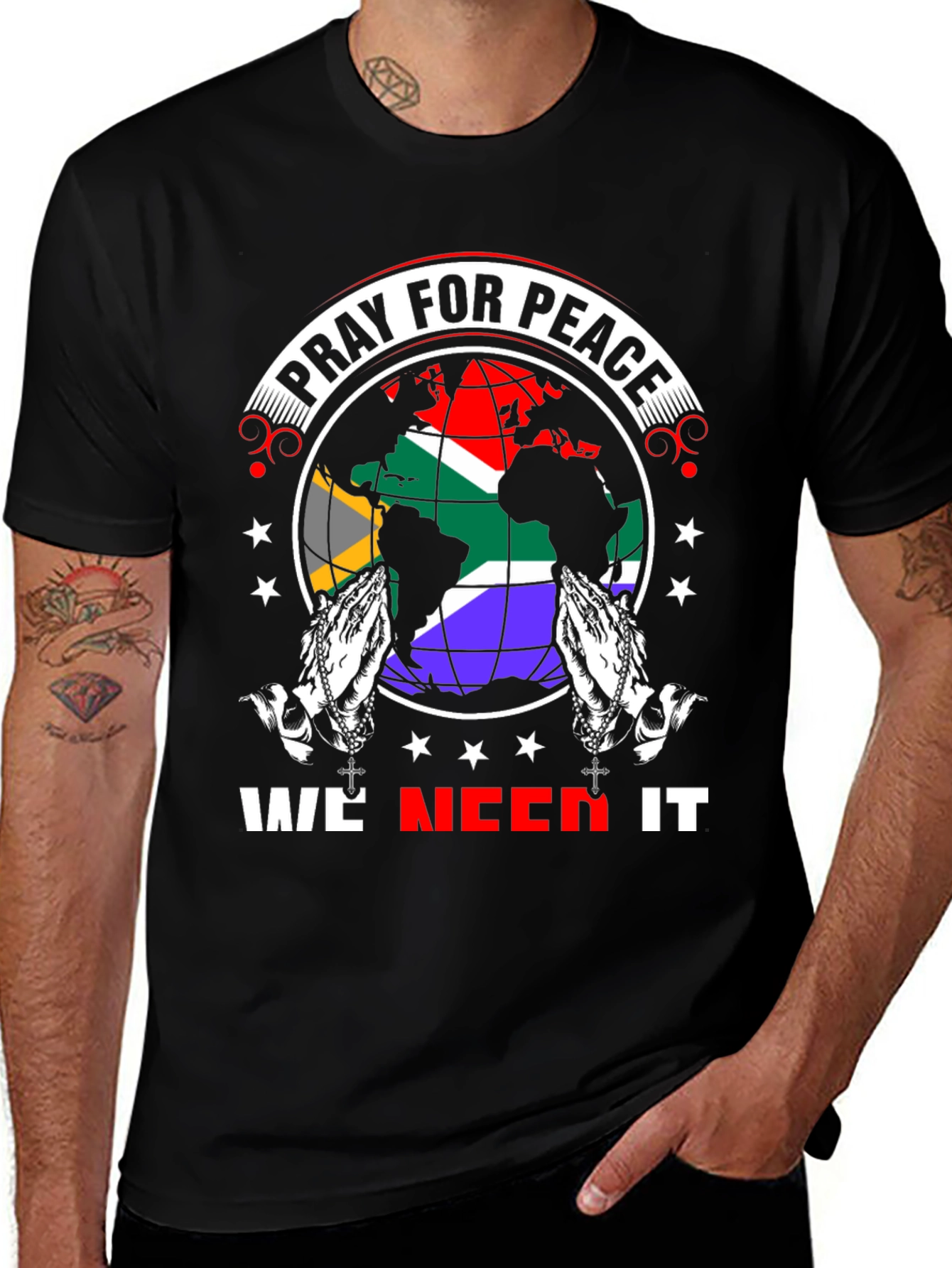 Variant 14 of Pray For Peace T-Shirt - We Need It Tee