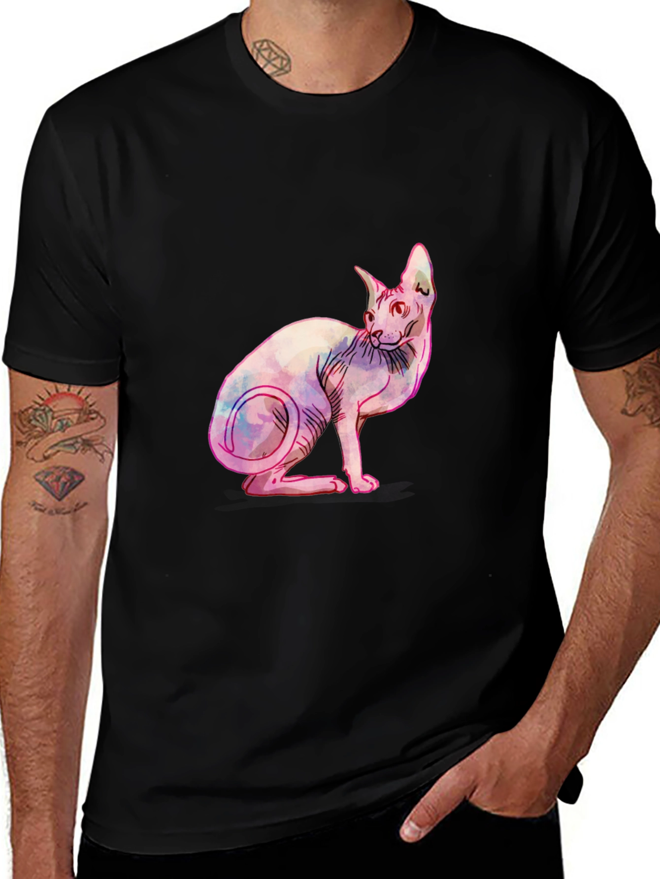 Variant 28 of Sphynx Cat Graphic T-Shirt - Unisex