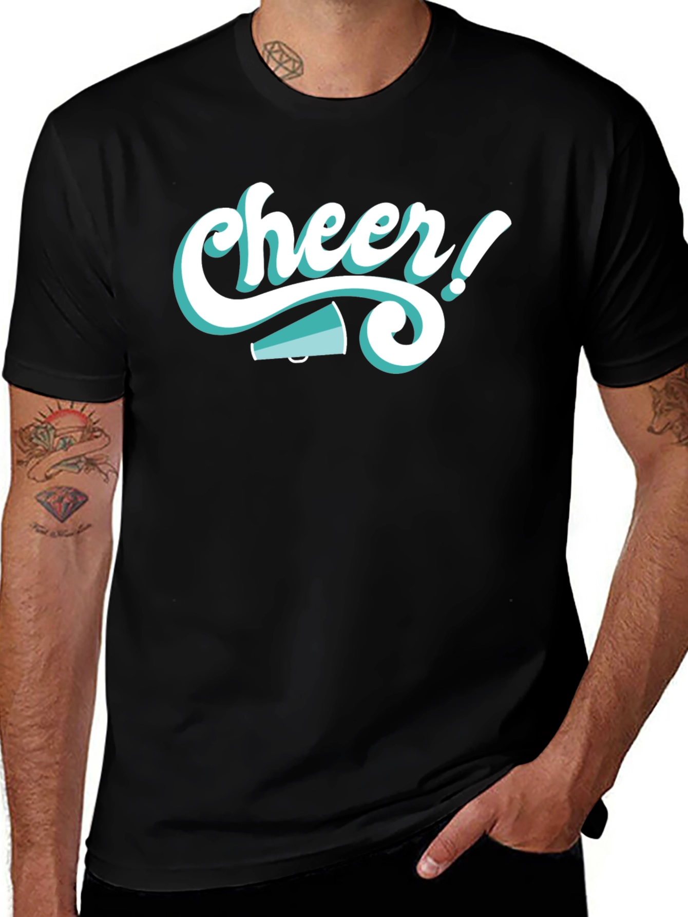 Variant 24 of Cheerleader Tee: Cheer! Graphic Print Crew Neck T-Shirt