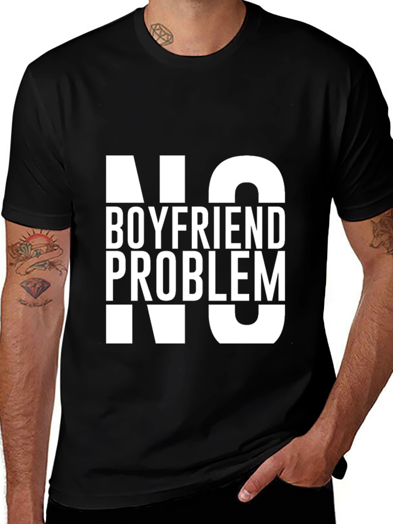 Variant 28 of No Boyfriend No Problem Graphic Tee