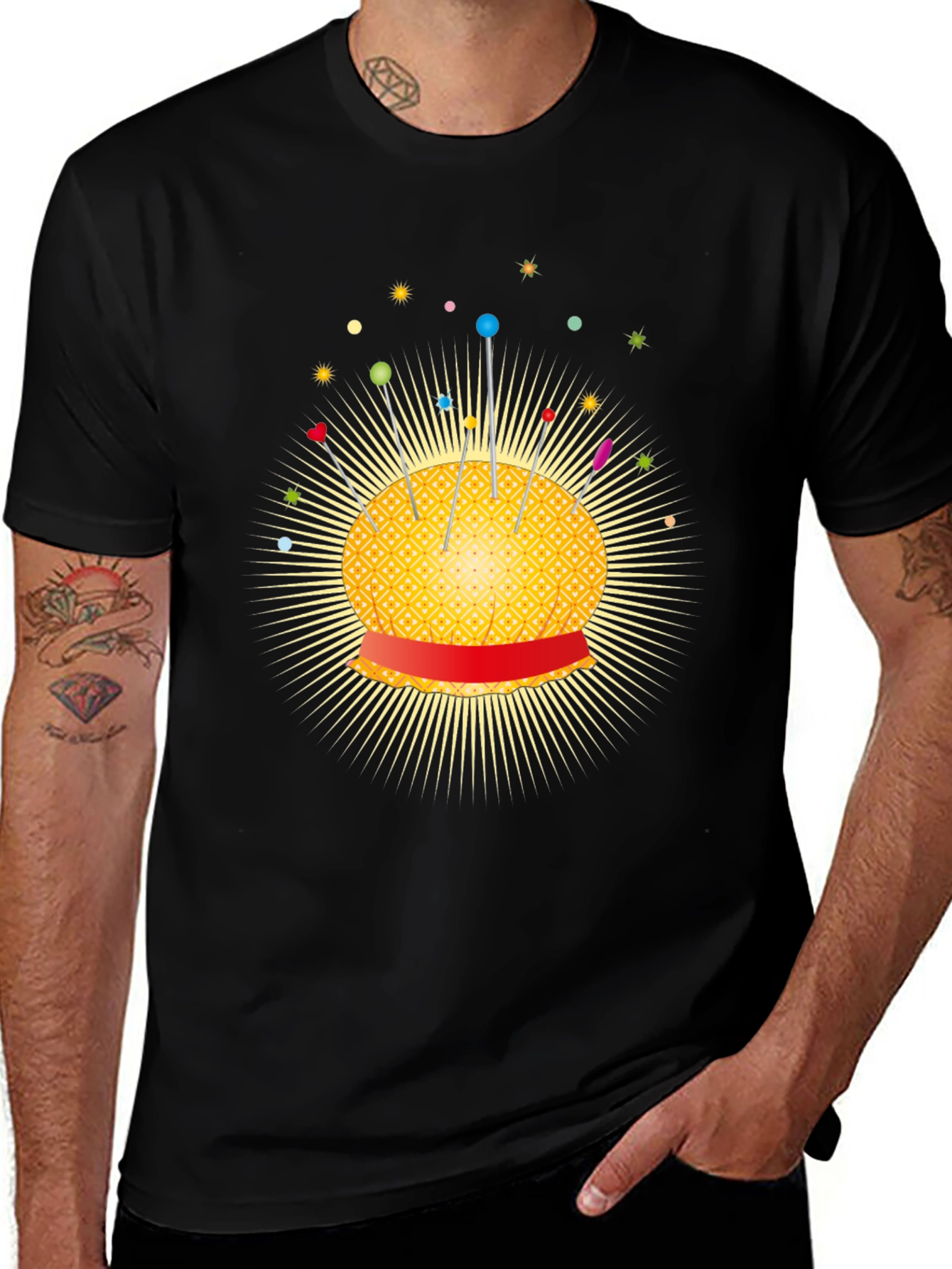 Variant 18 of Novelty Pin Cushion Graphic Tee - Sewing Enthusiast Shirt