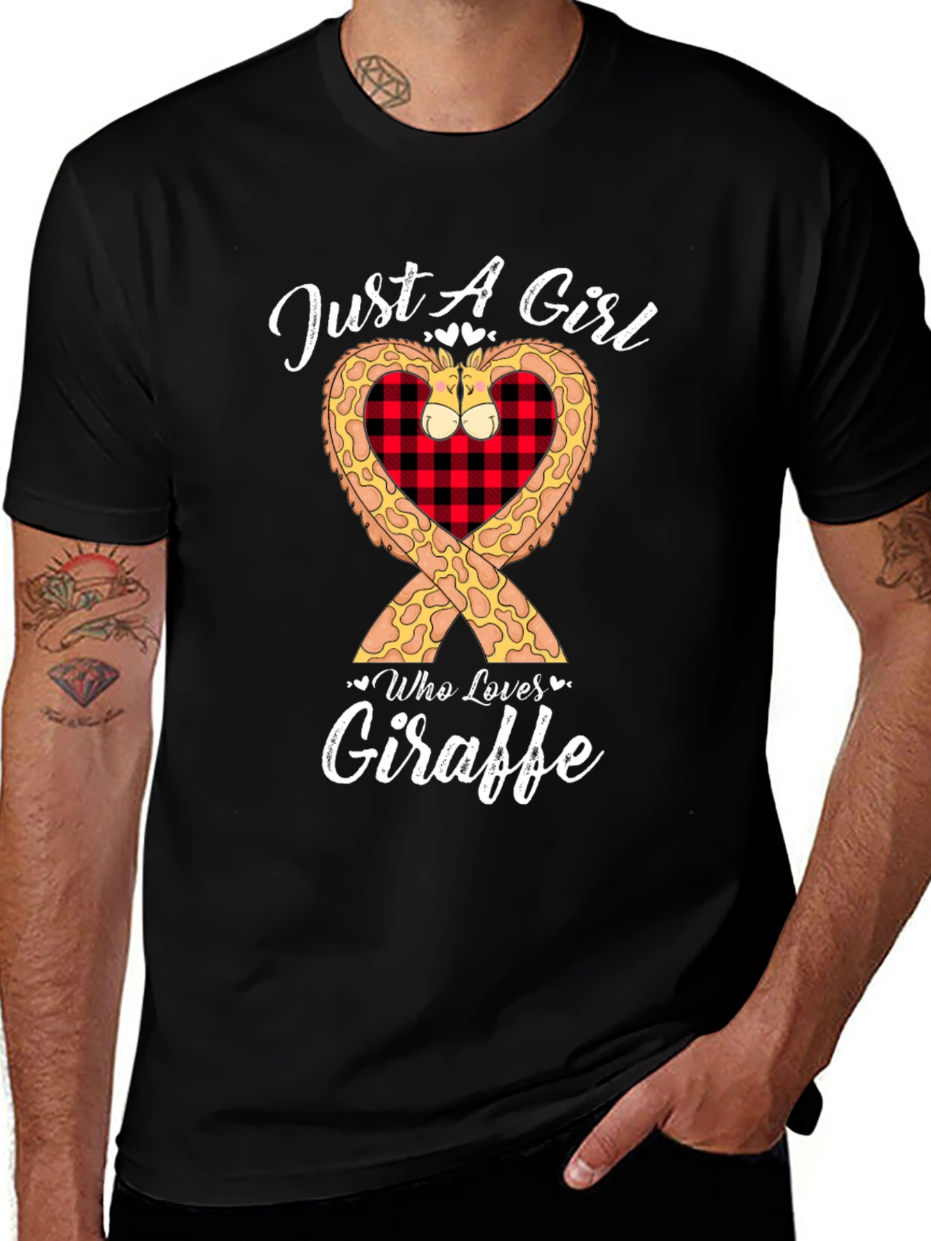 Variant 4 of Just A Girl Who Loves Giraffe Graphic T-Shirt