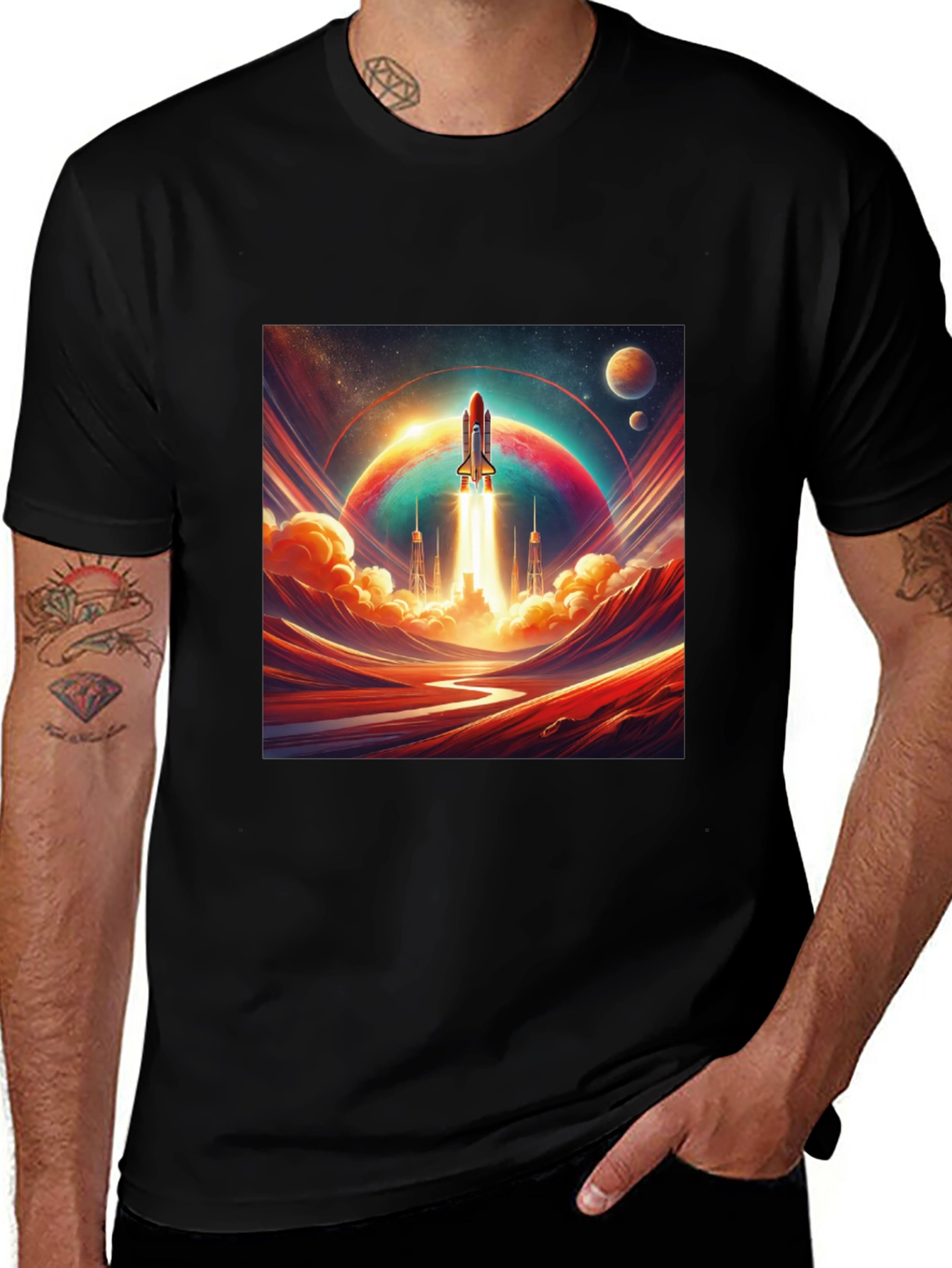 Variant 12 of Rocket Launch Graphic Tee