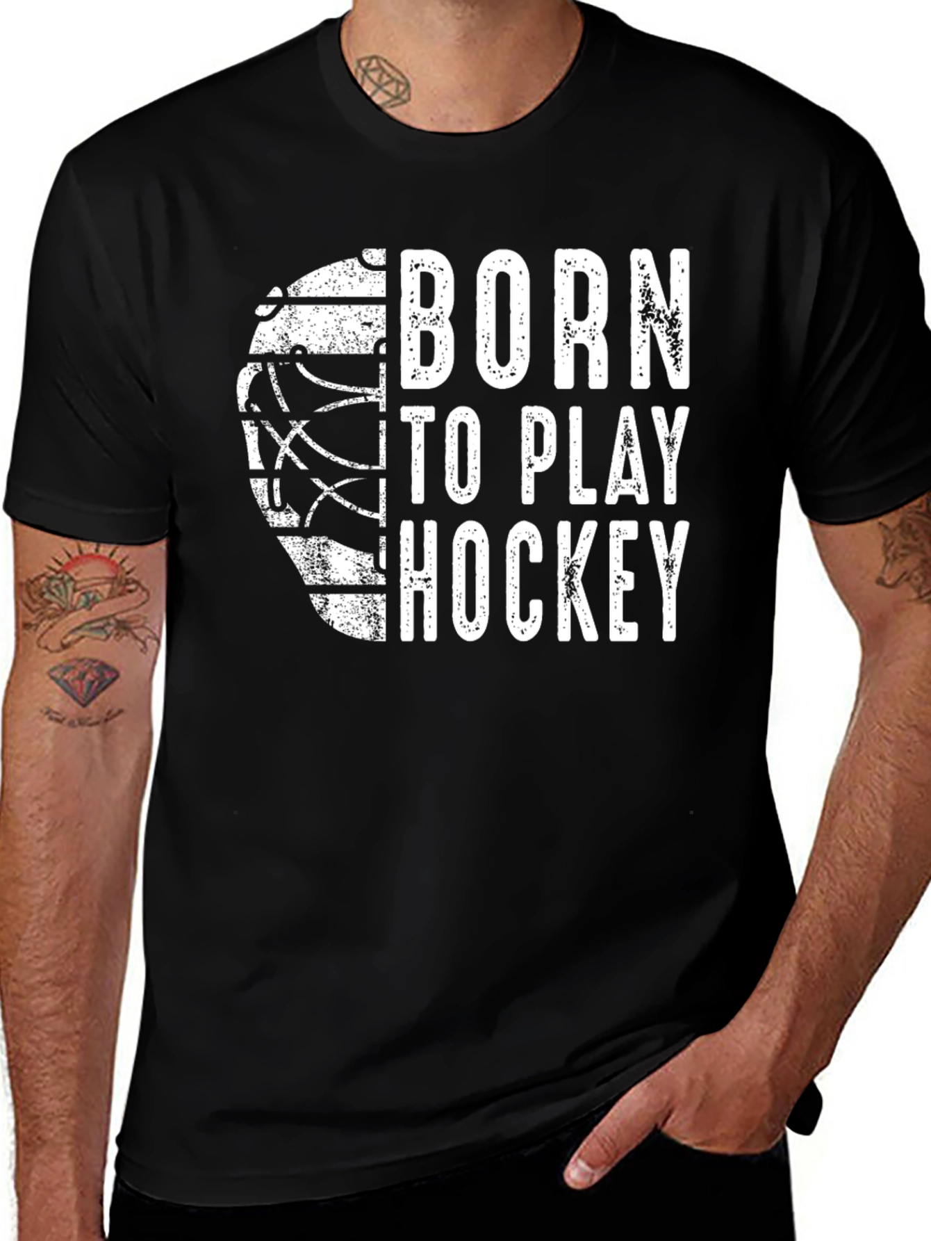 Born to Play Hockey Graphic Tee