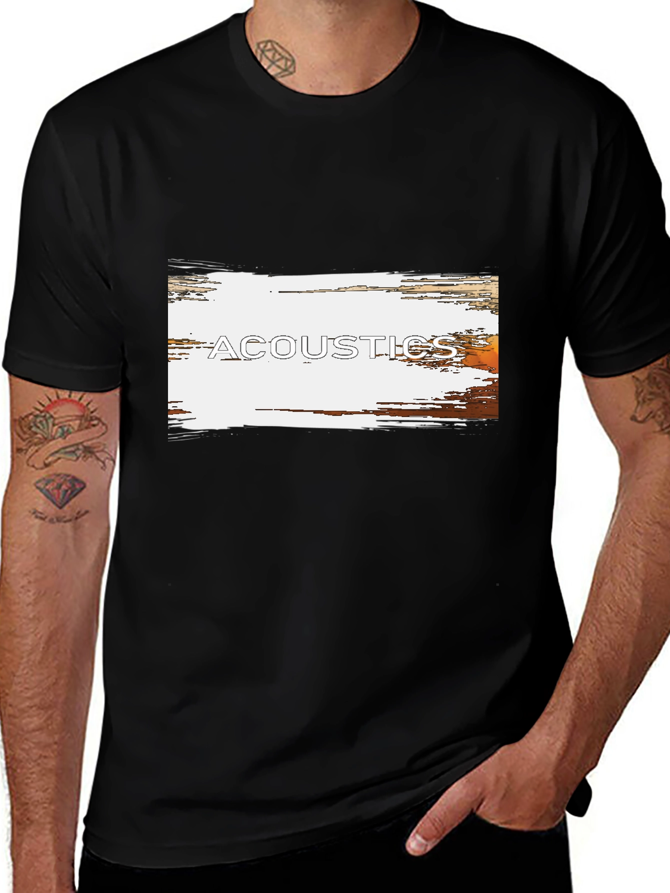 Variant 4 of Acoustics Graphic Black T-Shirt