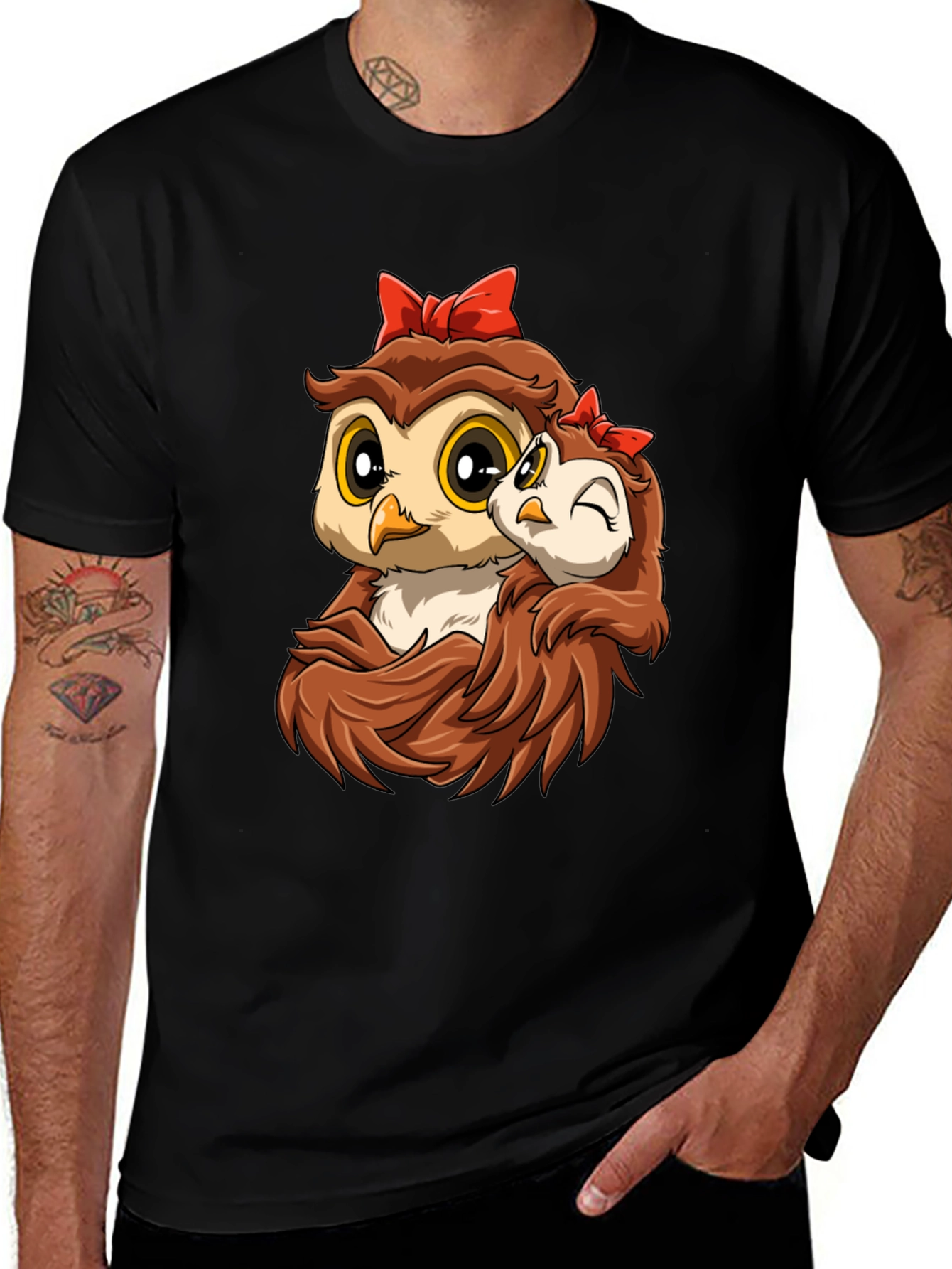 Variant 28 of Owl Mama and Baby Graphic Tee